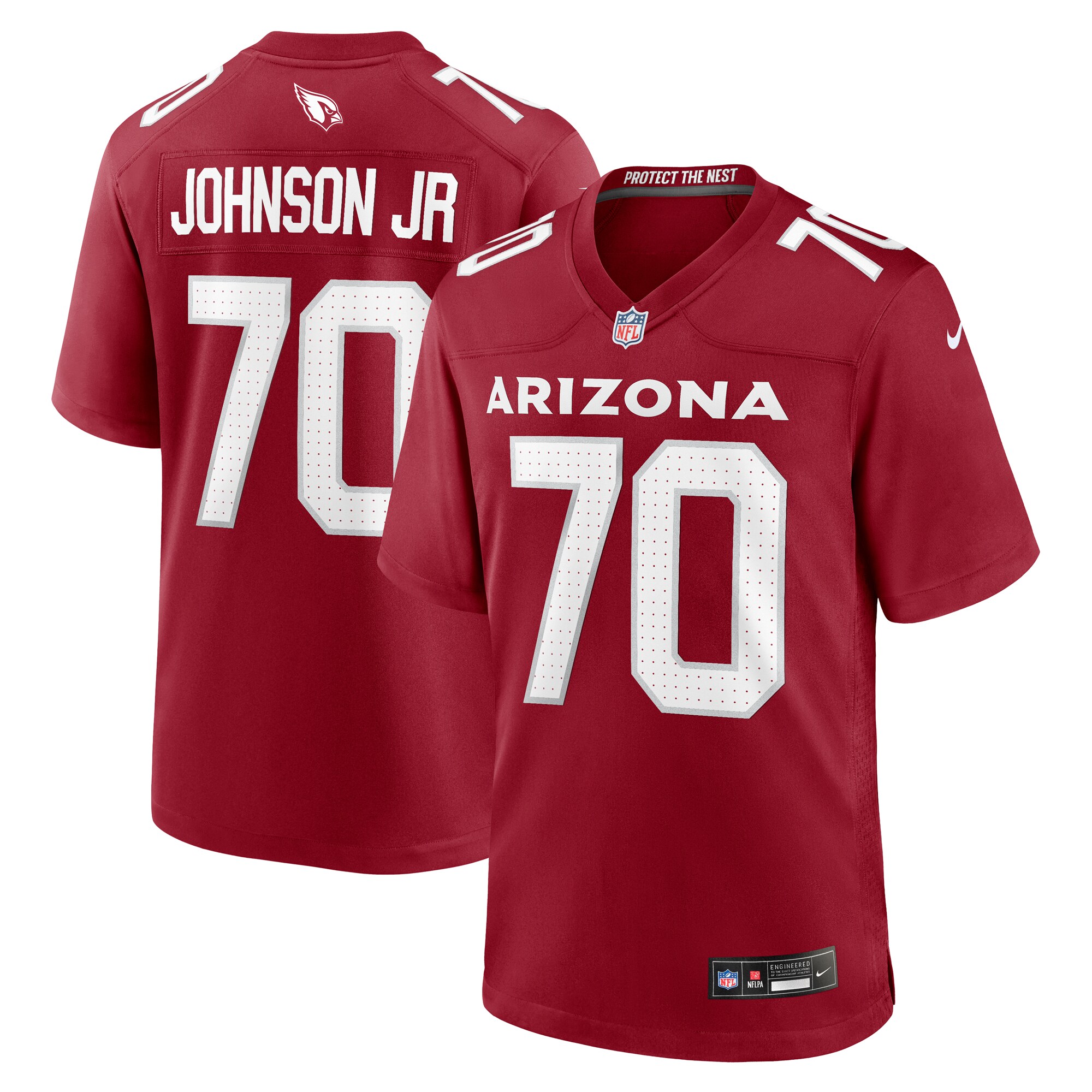 Paris Johnson Jr. Arizona Cardinals  2023 NFL Draft First Round Pick Game Jersey - Cardinal
