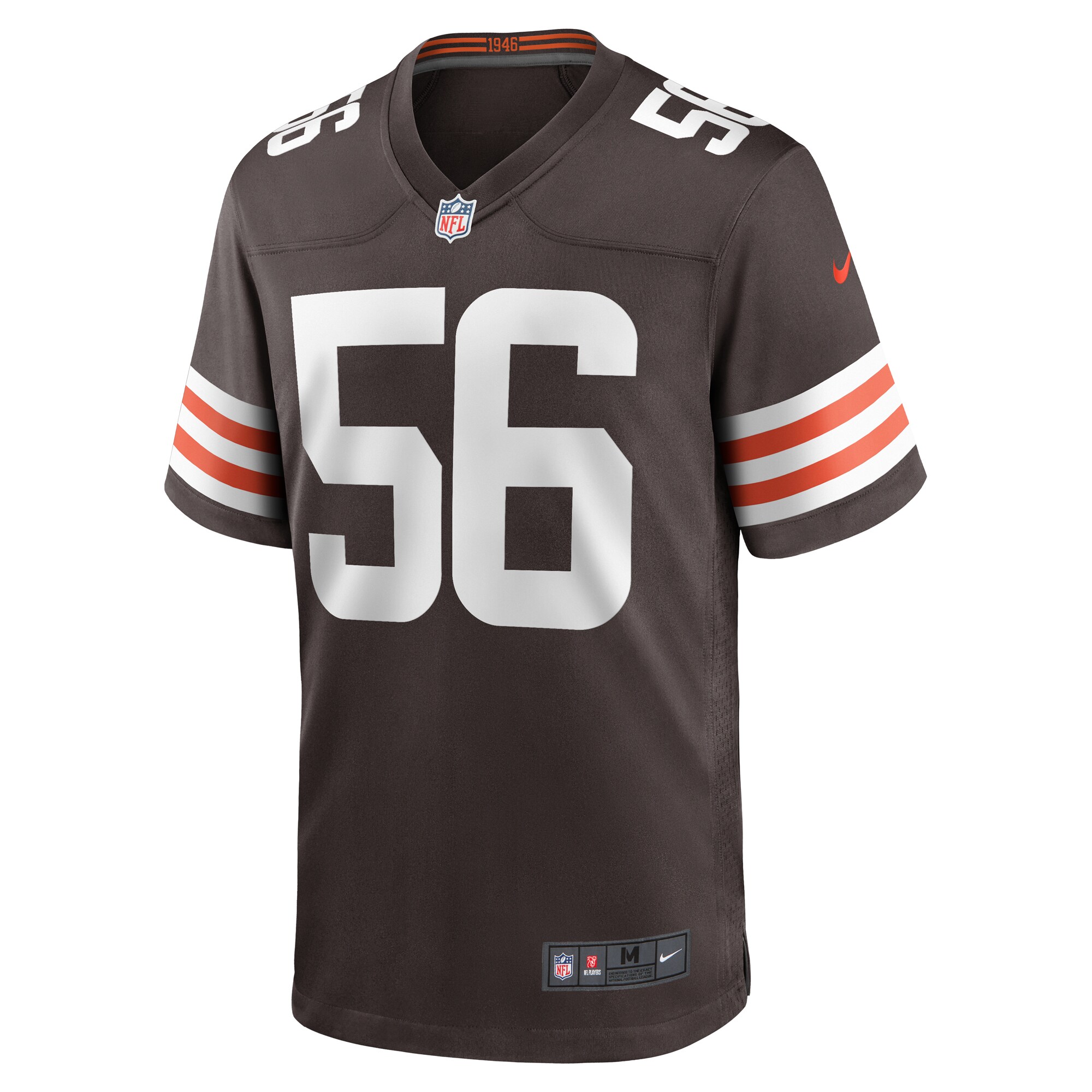 Luke Wypler Cleveland Browns  Team Game Jersey -  Brown