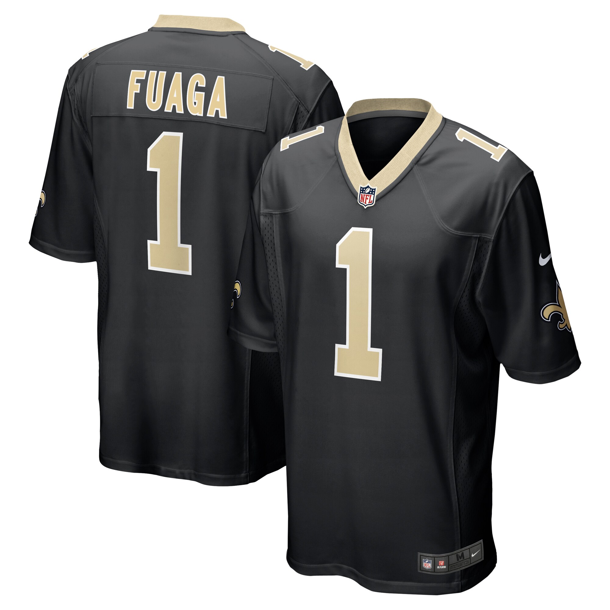 Taliese Fuaga New Orleans Saints  2024 NFL Draft First Round Pick Player Game Jersey - Black