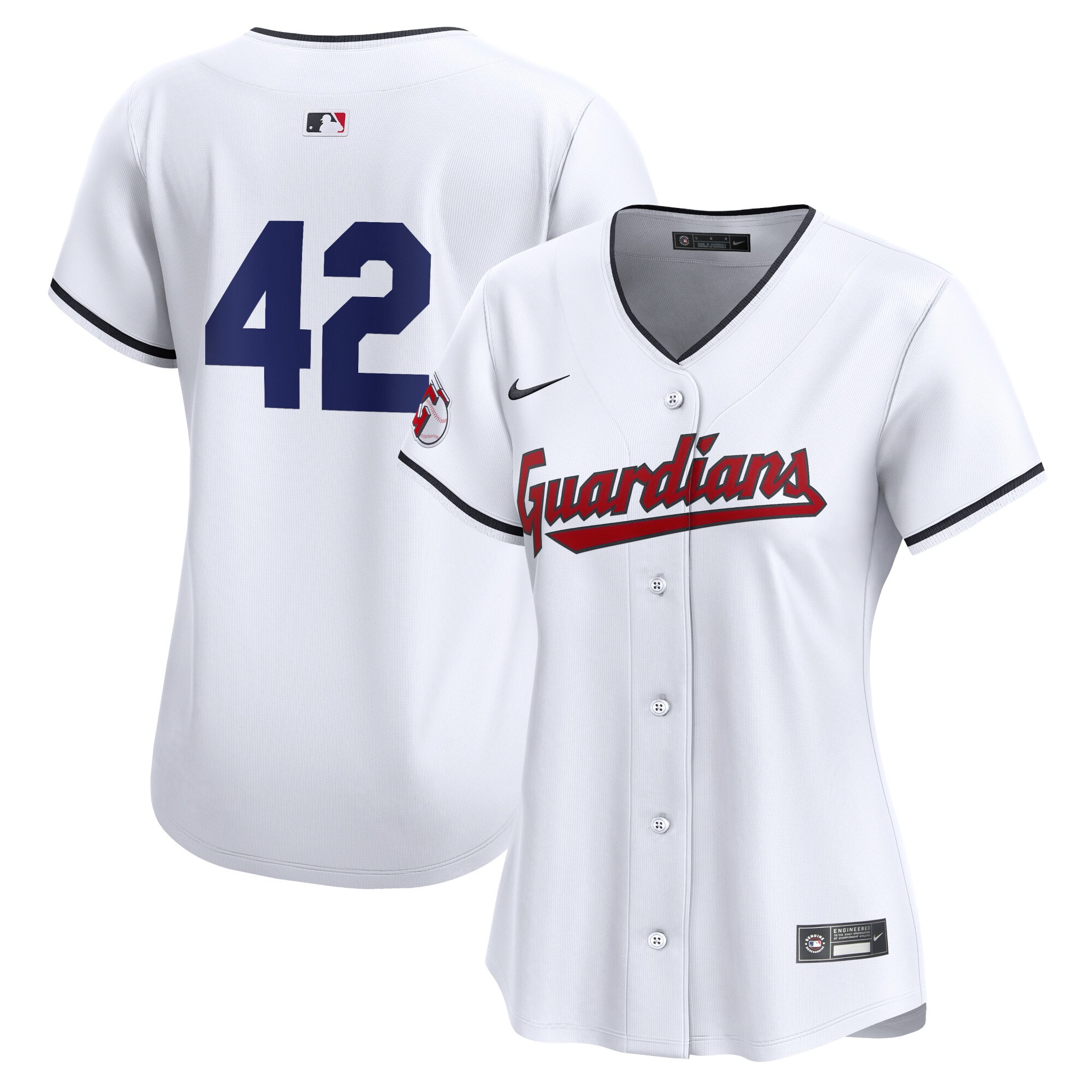 Cleveland Guardians  Women's 2024 Jackie Robinson Day Home Limited Jersey\u00c2\u00a0\u00e2\u20ac\u201c White