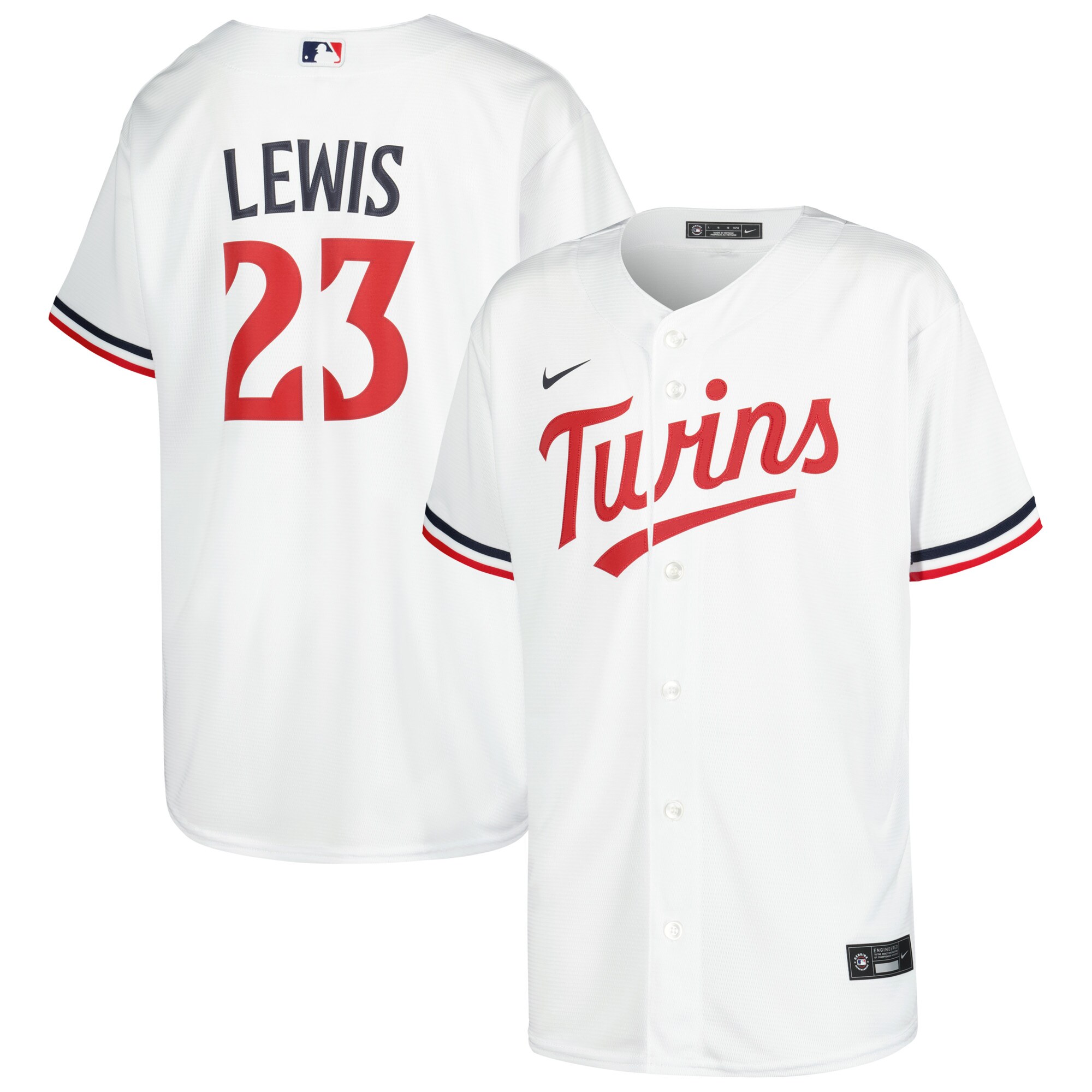 Royce Lewis Minnesota Twins  Youth Home Replica Player Jersey - White