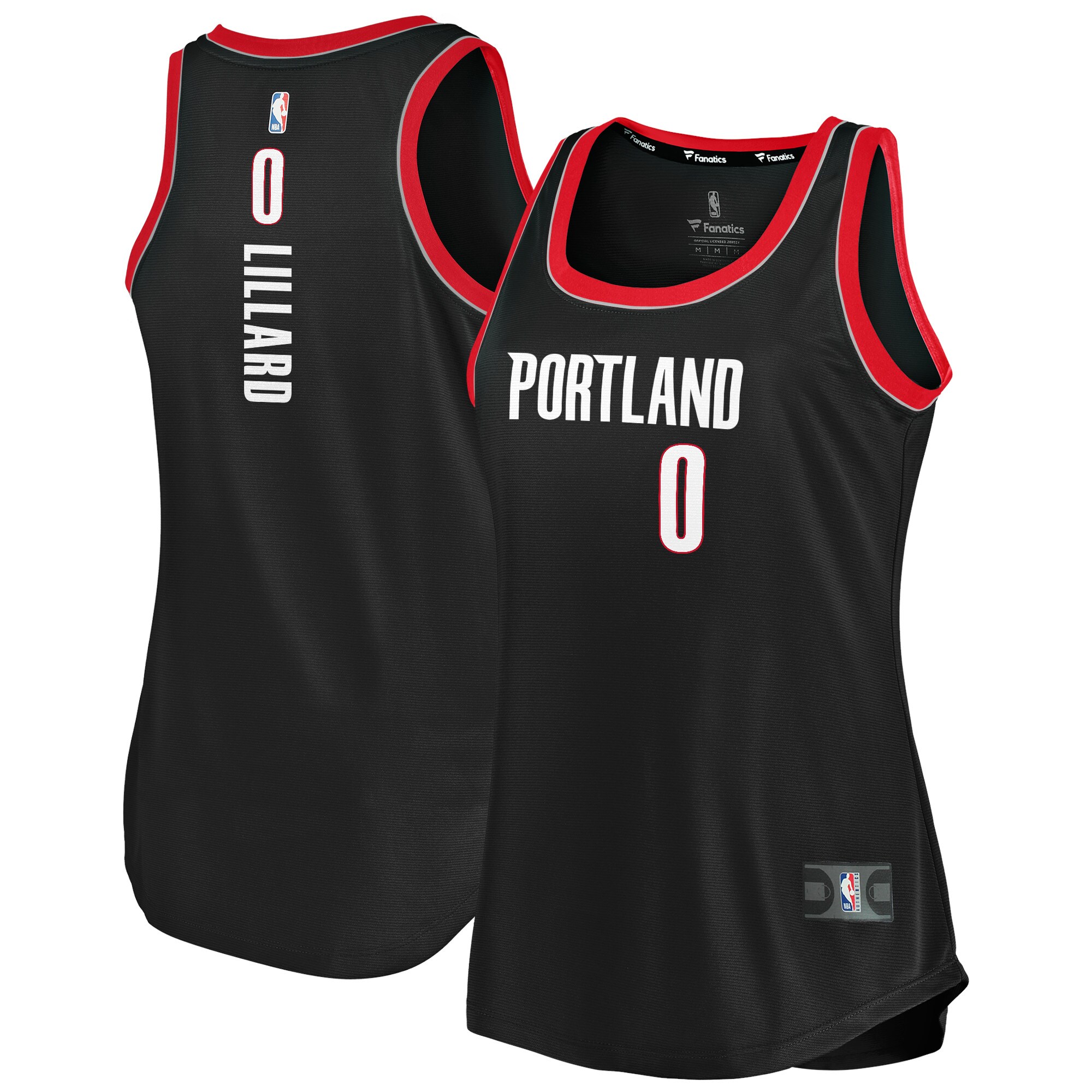 Damian Lillard Portland Trail Blazers Fanatics Women's Fast Break Tank Jersey - Icon Edition - Black