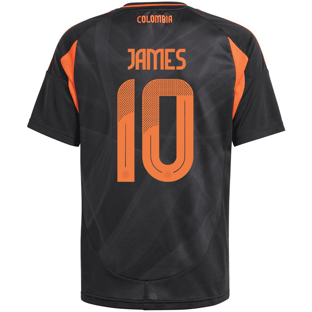 James Rodríguez 10 Colombia National Team 2024/25 Away YOUTH Jersey - Black