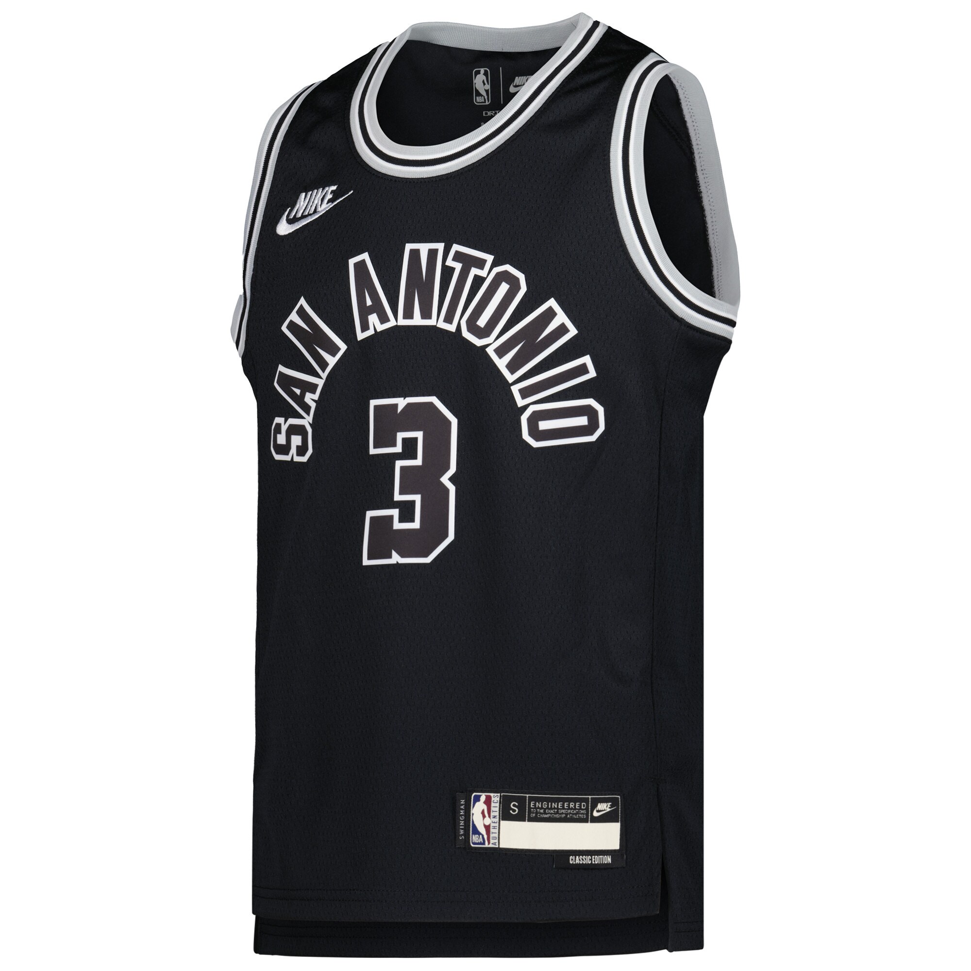 Keldon Johnson San Antonio Spurs  Youth 2022\/23 Swingman Jersey - Classic Edition - Black