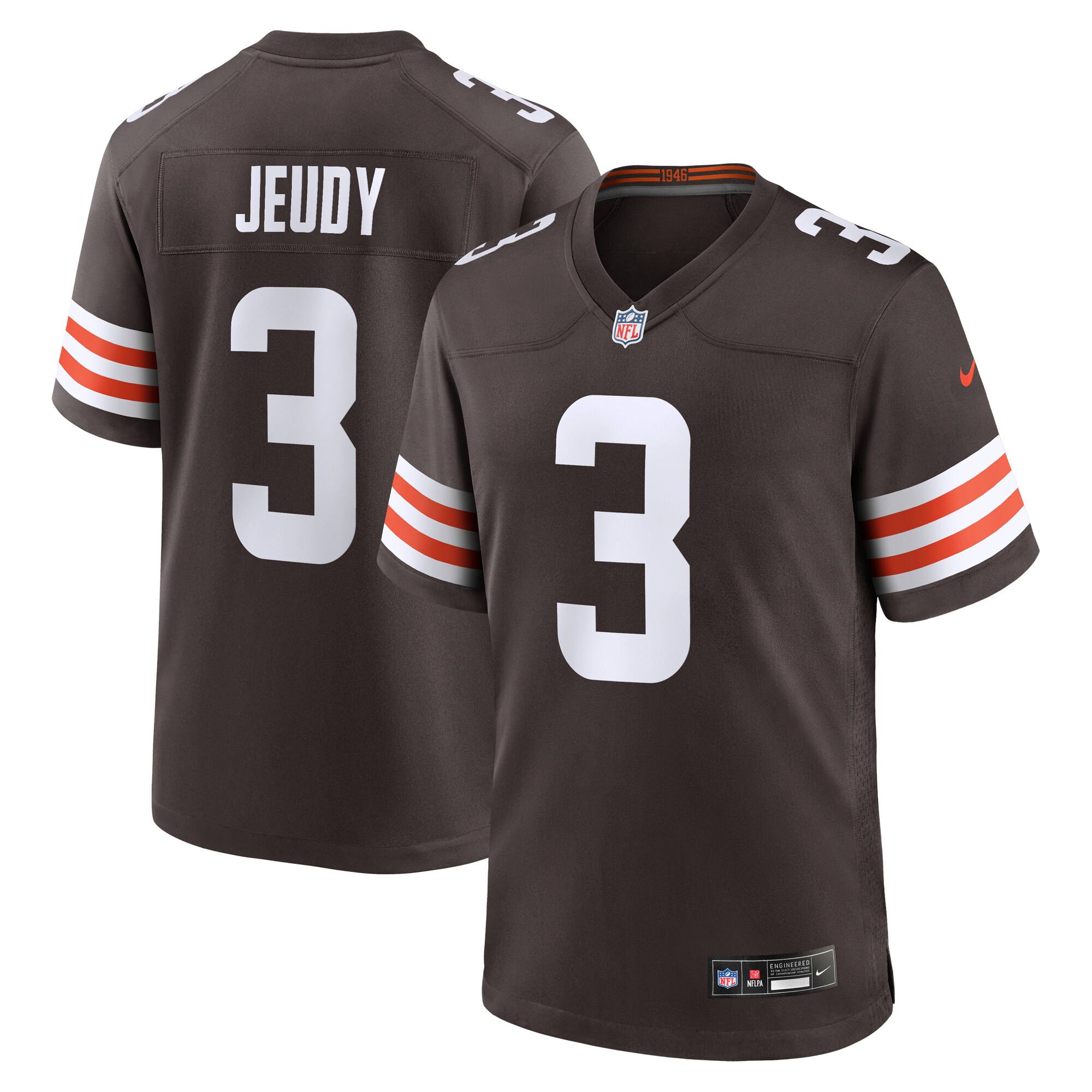 Jerry Jeudy Cleveland Browns   Game Jersey -  Brown