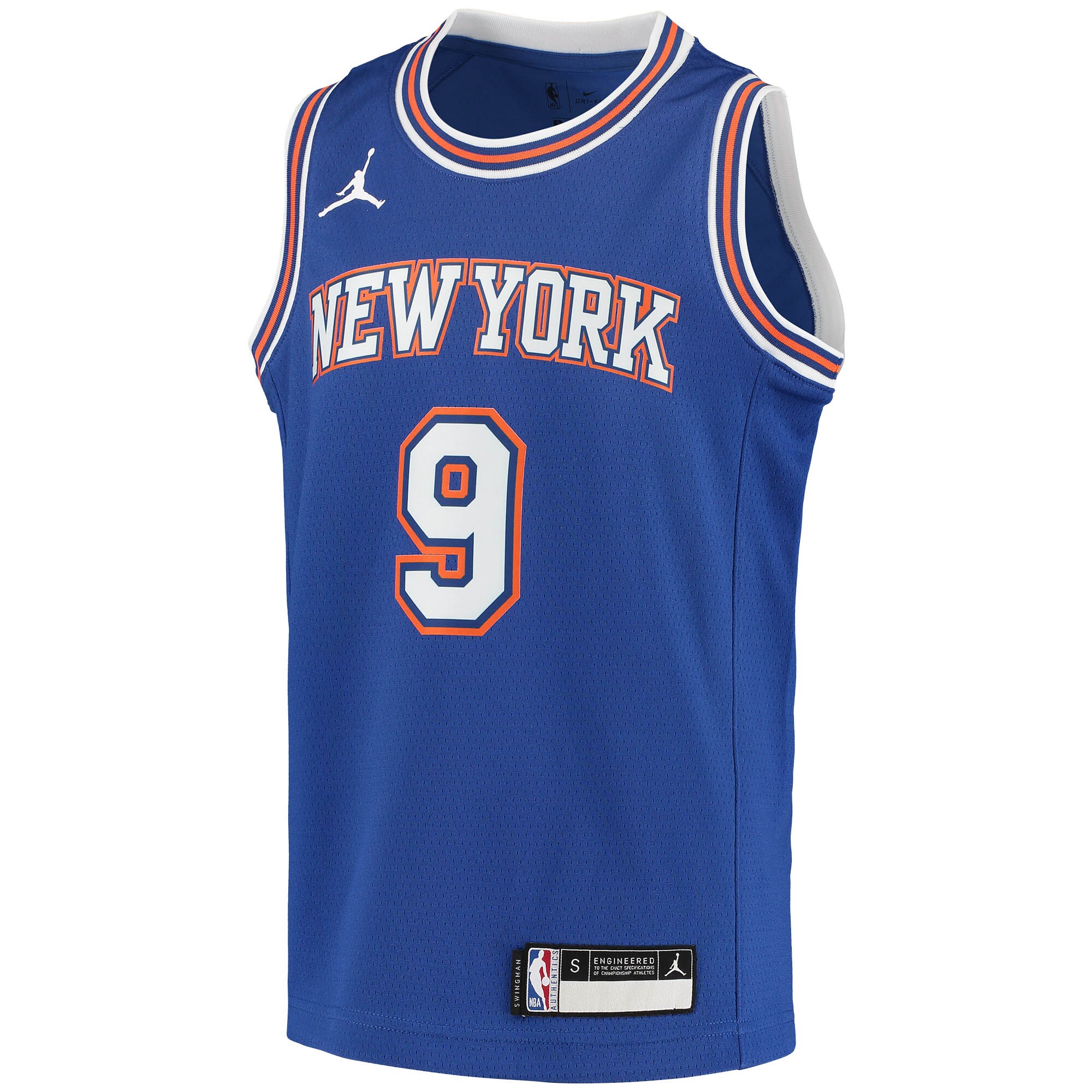 RJ Barrett New York Knicks Jordan Brand Youth 2020\/21 Swingman Player Jersey - Statement Edition - Blue