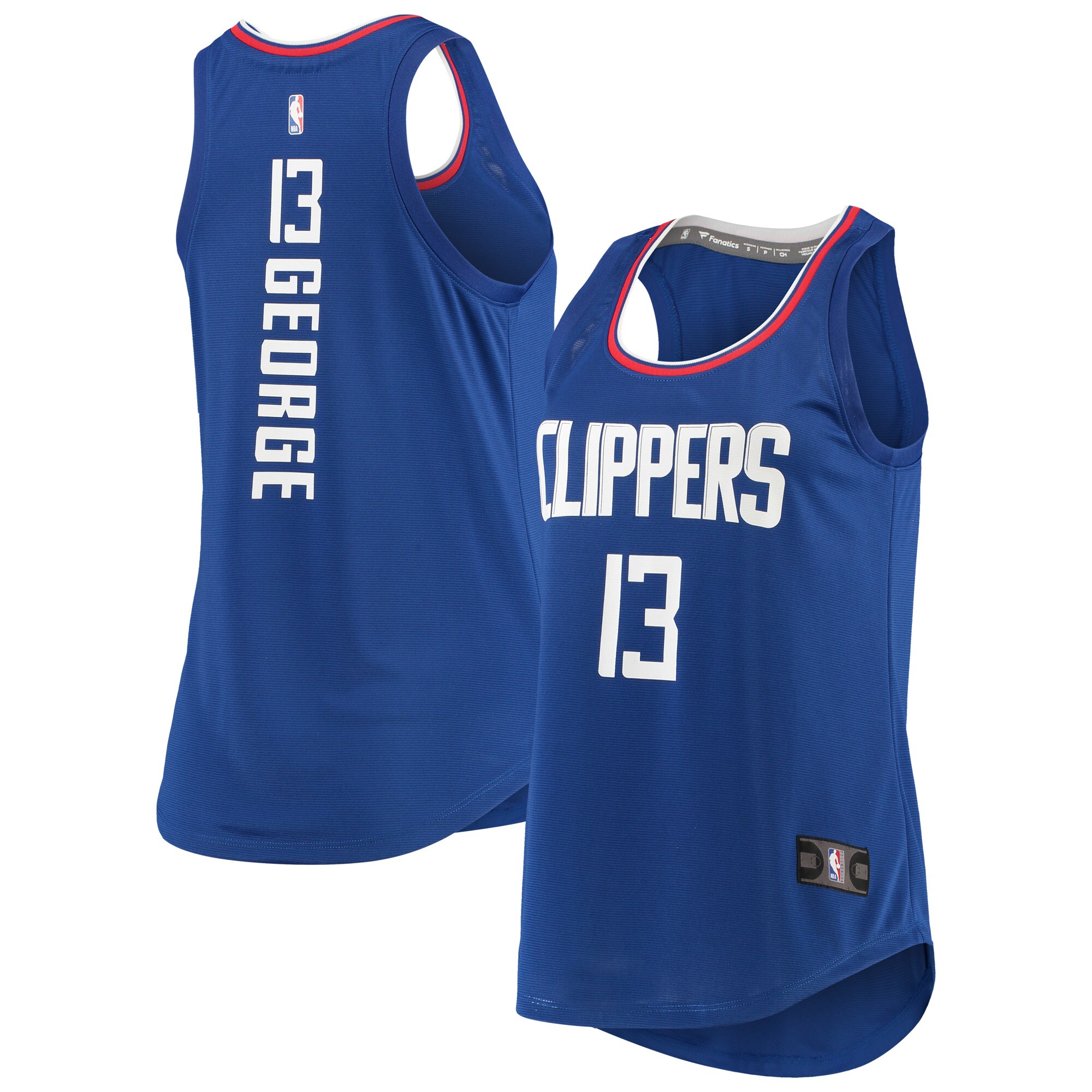 Paul George LA Clippers Fanatics Women's Fast Break Player Movement Jersey Tank Top - Royal
