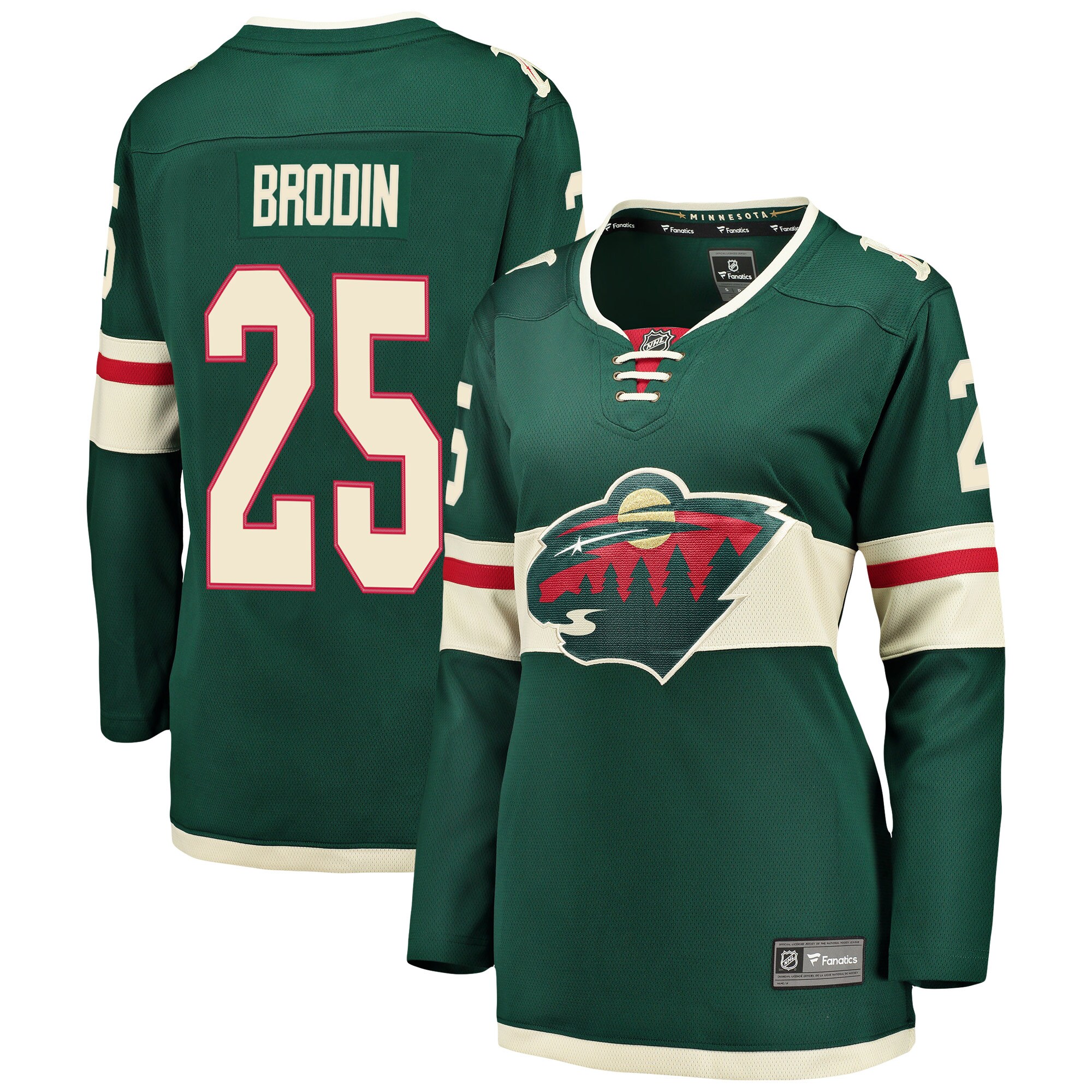 Jonas Brodin Minnesota Wild Fanatics Women's Breakaway Player Jersey - Green