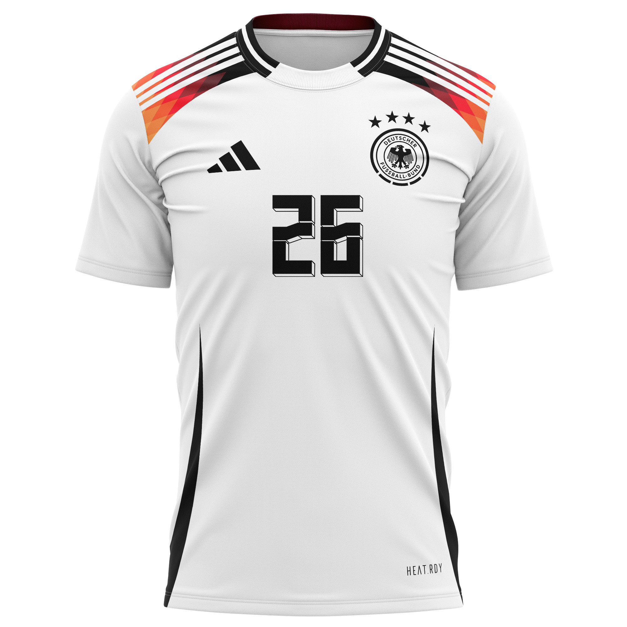 Deniz Undav 26 Signed Germany National Team 2024 Home Kits AOP T-shirt Autographed- White