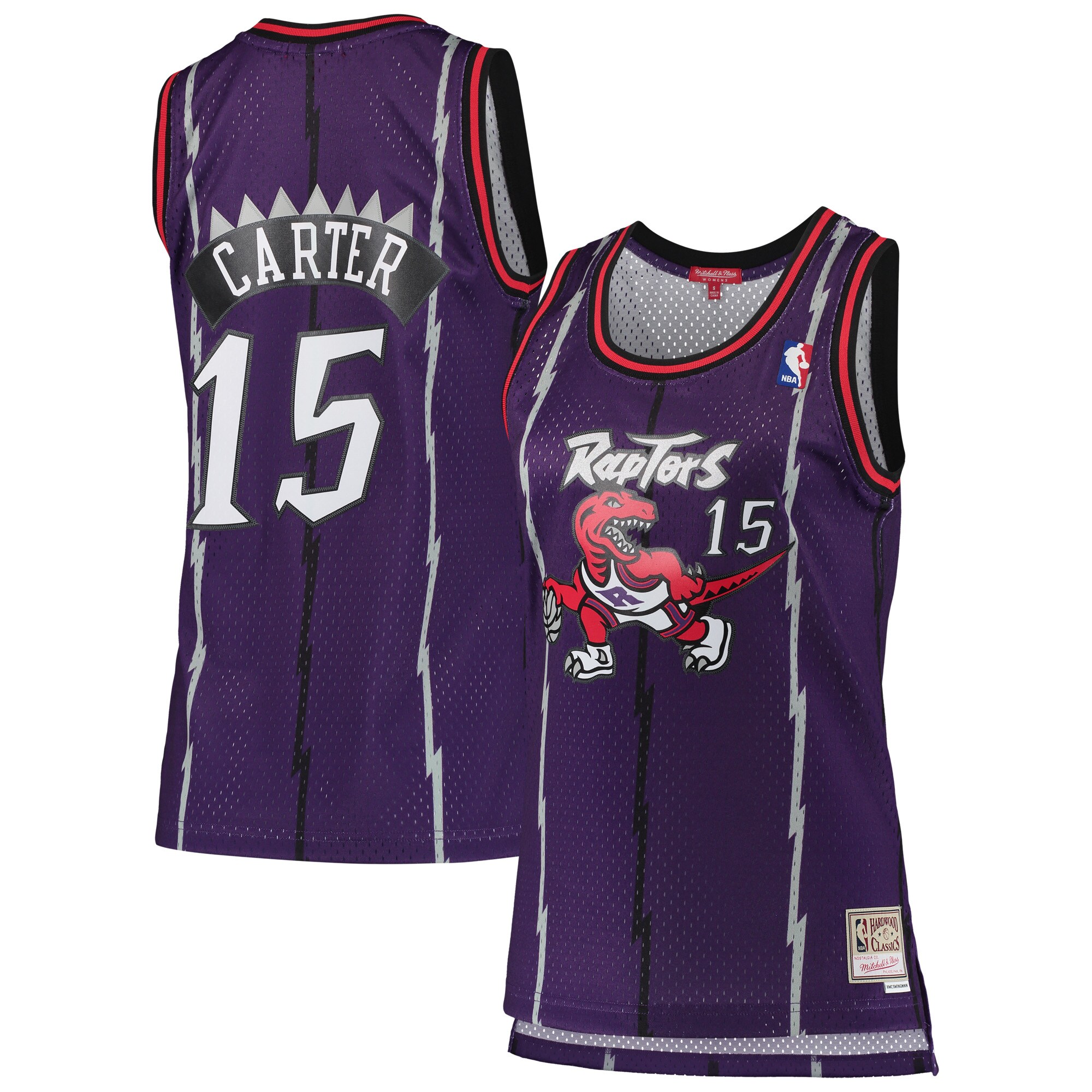 Vince Carter Toronto Raptors Mitchell & Ness Women's 1998\/99 Hardwood Classics Swingman Jersey - Purple