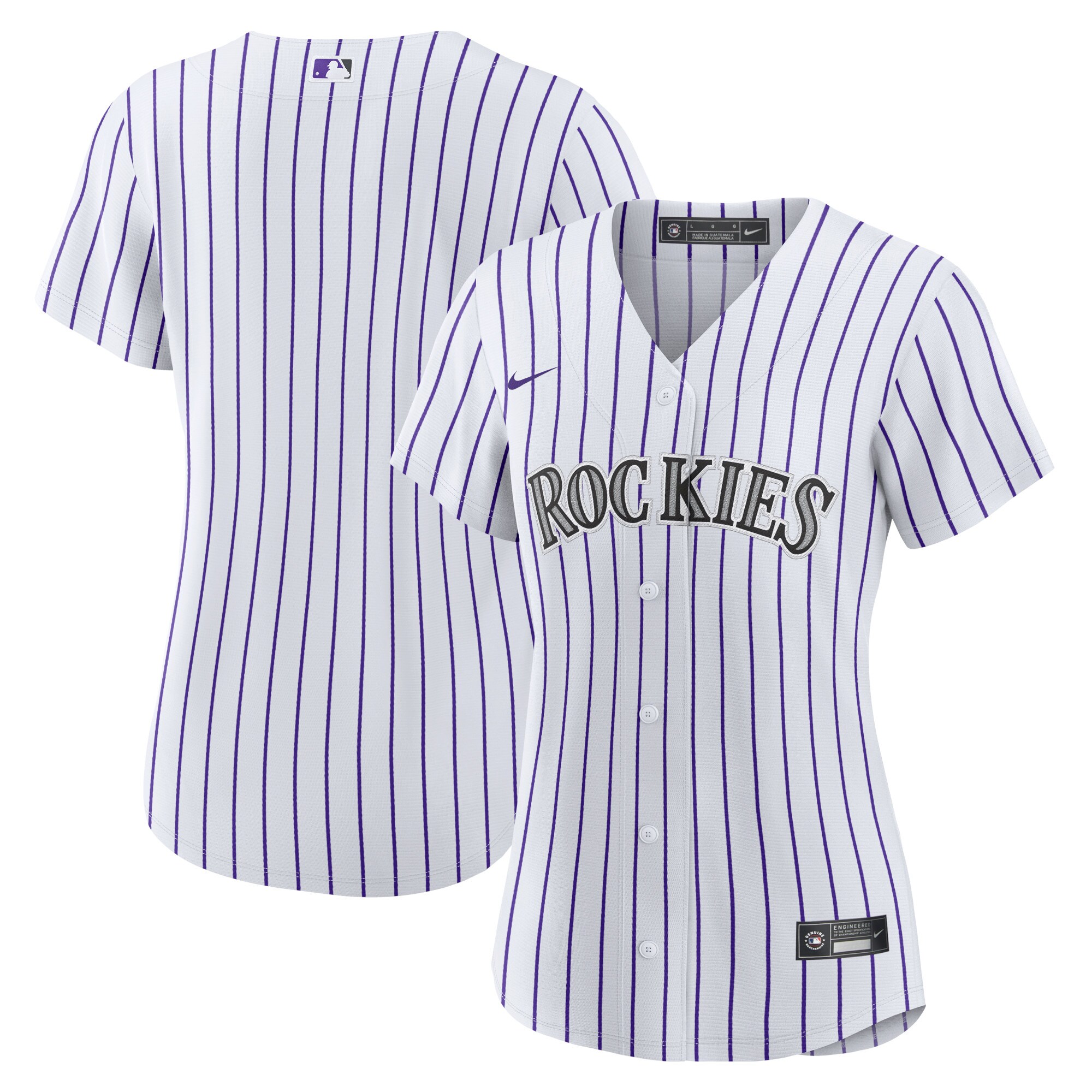 Colorado Rockies  Women's Home Blank Replica Jersey - White