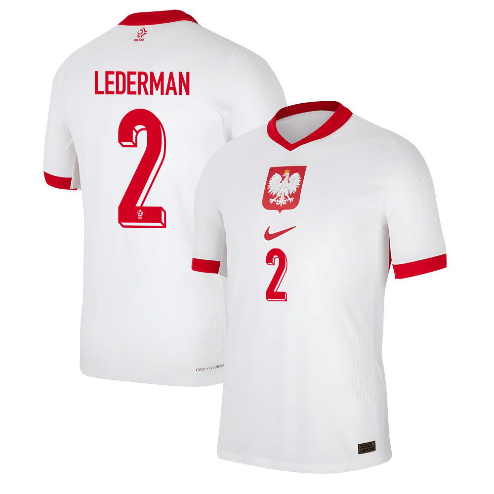 Ben Lederman 2 Poland National Team 2024/25 Home Men Jersey - White