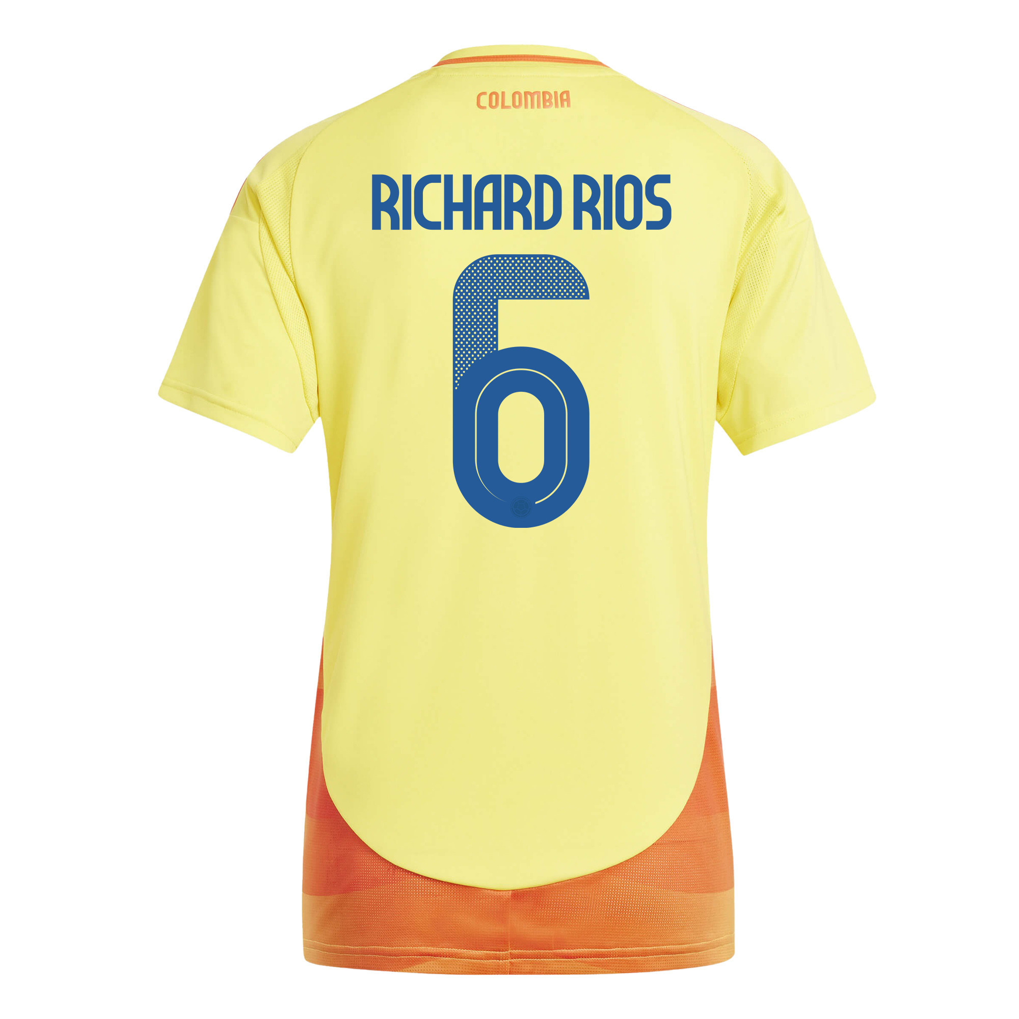 Richard Rios 6 Colombia National Team 2024/25 Home Women Jersey - Yellow