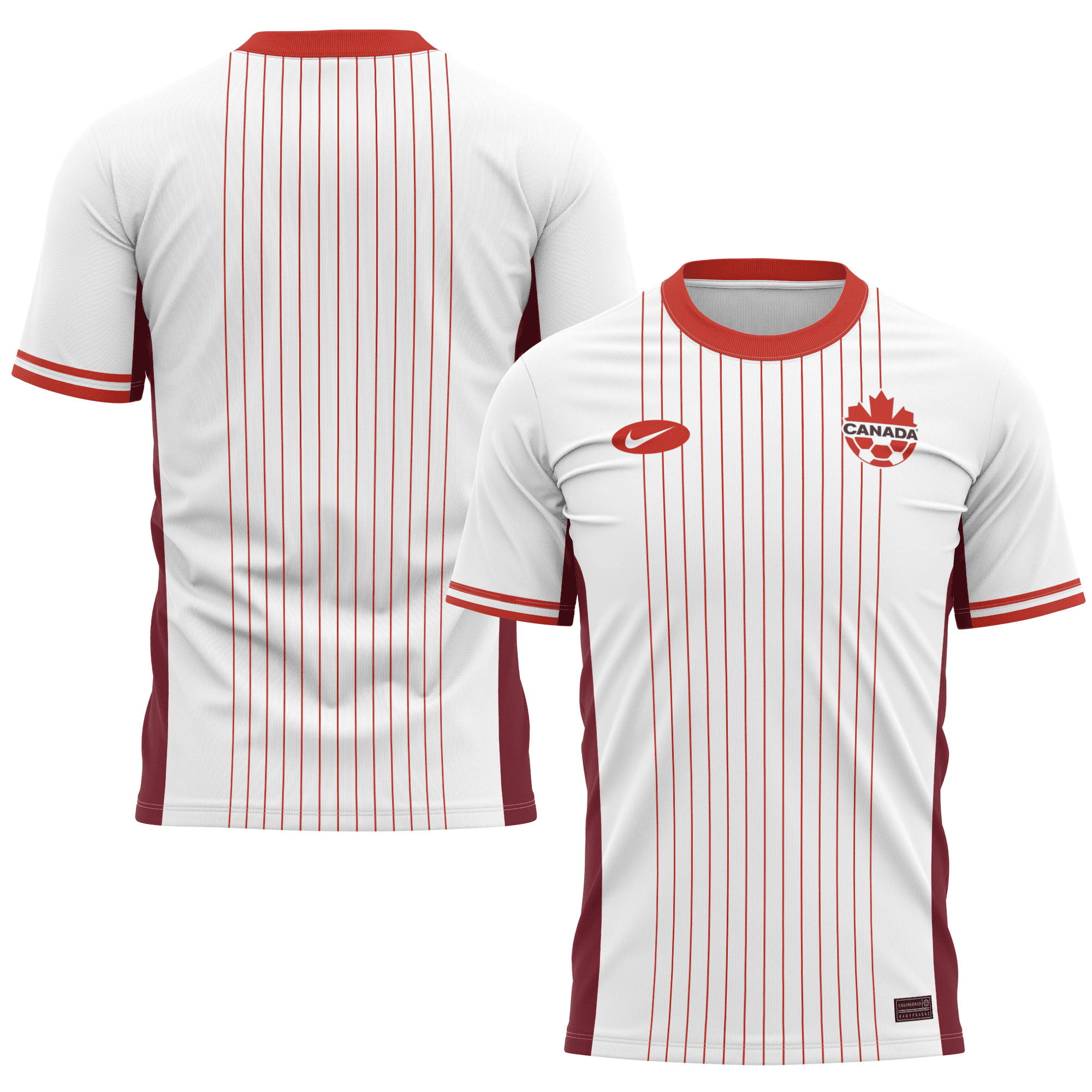 Canada National Team 2024 Away Kits AOP T-shirt - White