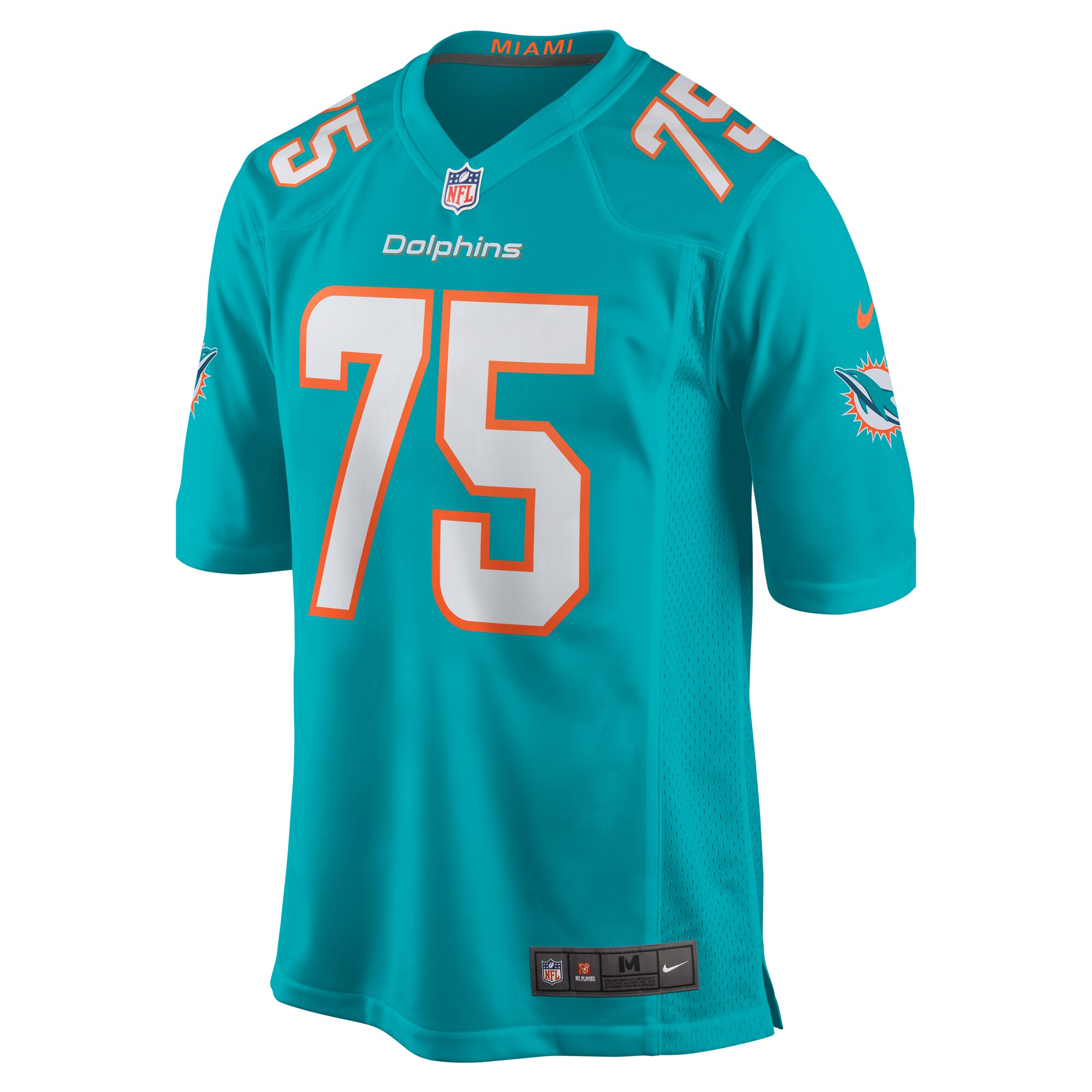 Jack Driscoll Miami Dolphins  Team Game Jersey -  Aqua