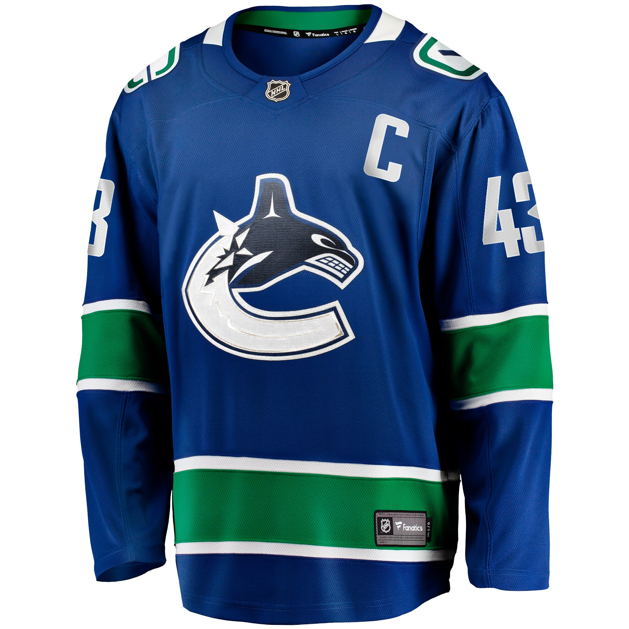 Quinn Hughes Vancouver Canucks Fanatics Home Breakaway Jersey - Blue