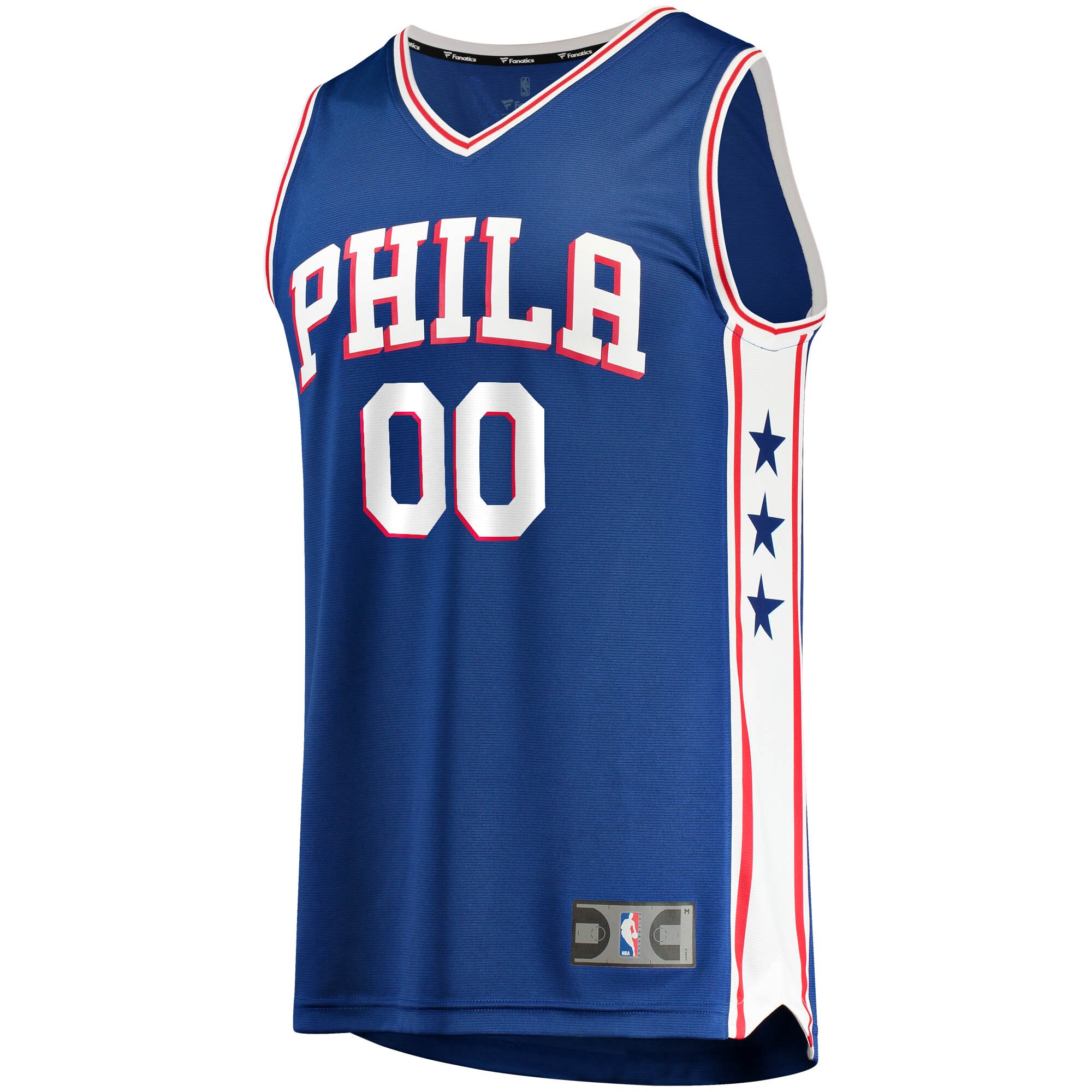 Philadelphia 76ers Fanatics Fast Break Custom Replica Jersey Royal - Icon Edition