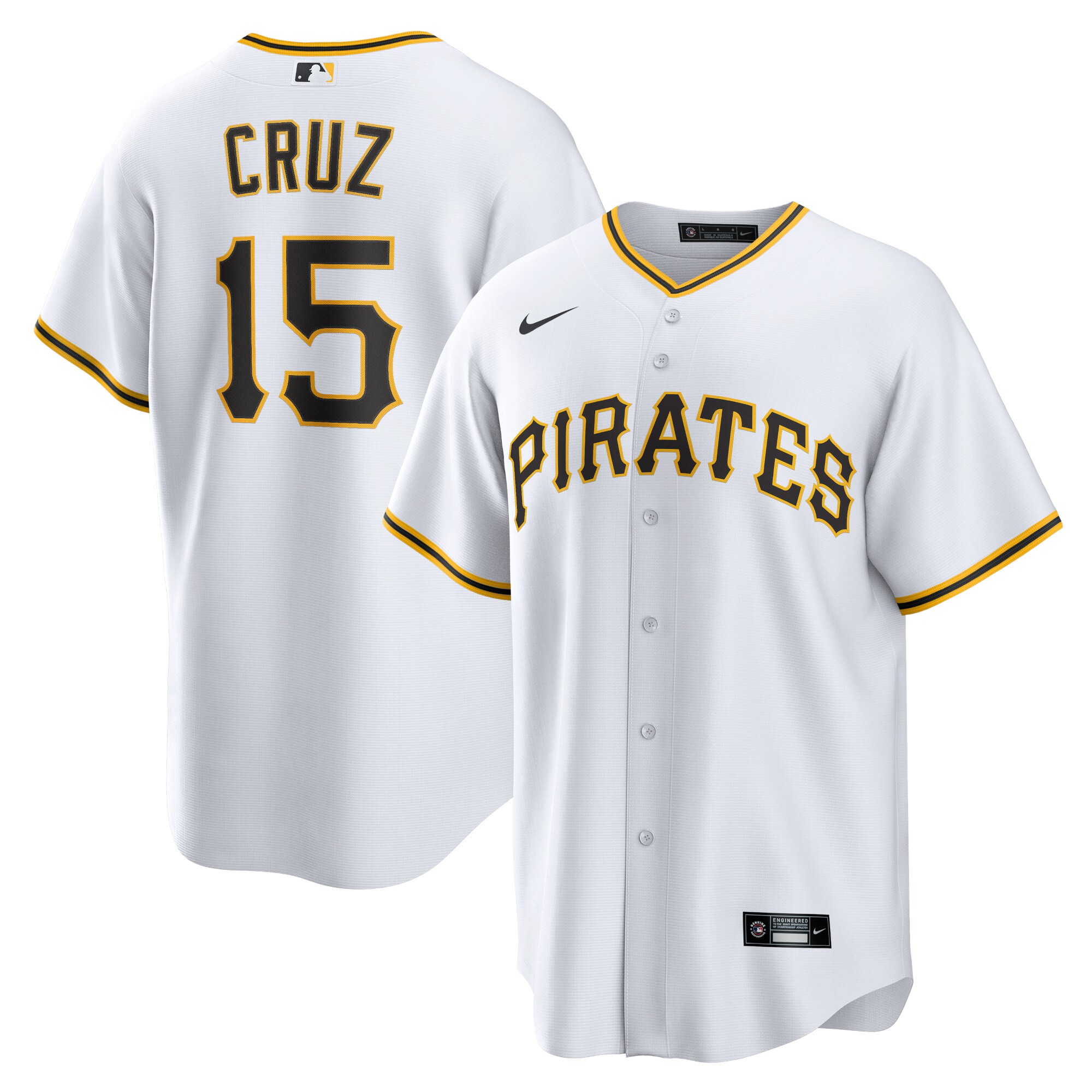 Oneil Cruz Pittsburgh Pirates  Home Replica Jersey - White