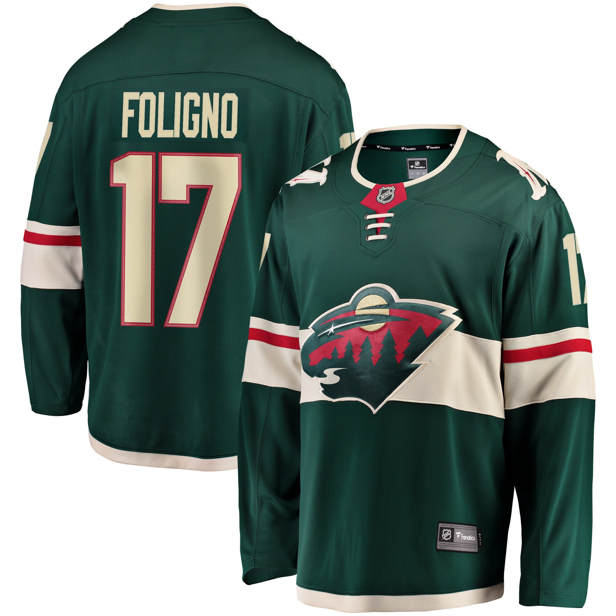 Marcus Foligno Minnesota Wild Fanatics Youth Breakaway Player Jersey - Green