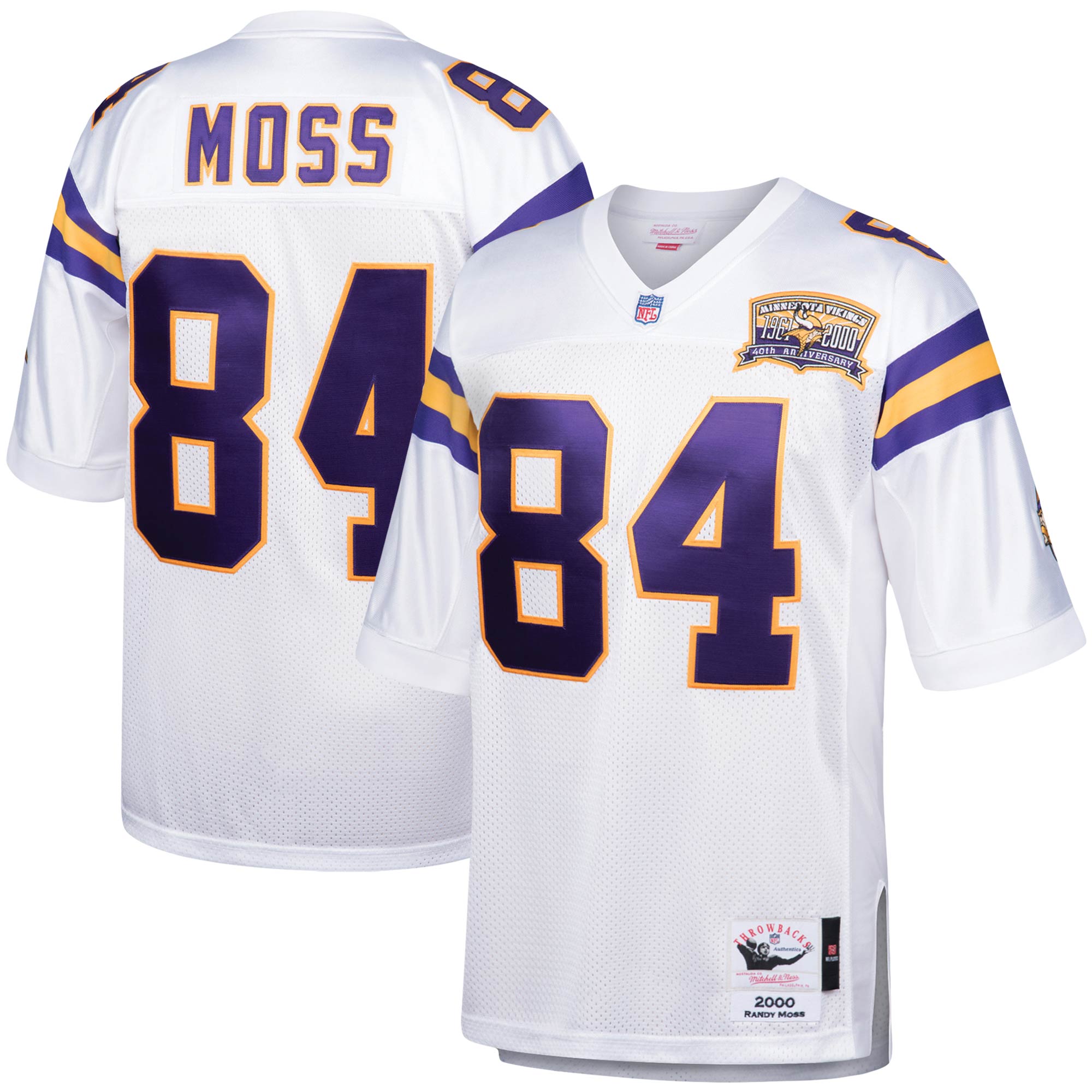 Randy Moss Minnesota Vikings 2000 Mitchell & Ness Authentic Throwback Retired Player Jersey - White
