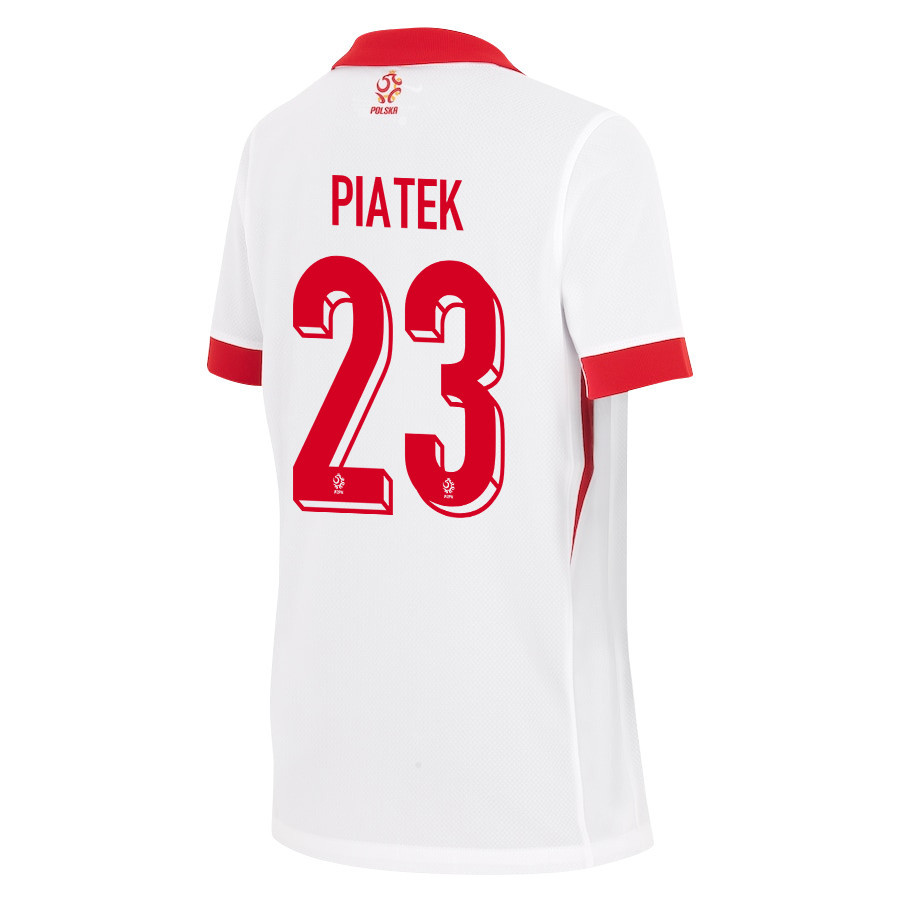 Krzysztof Piatek 23 Poland National Team 2024/25 Home YOUTH Jersey - White