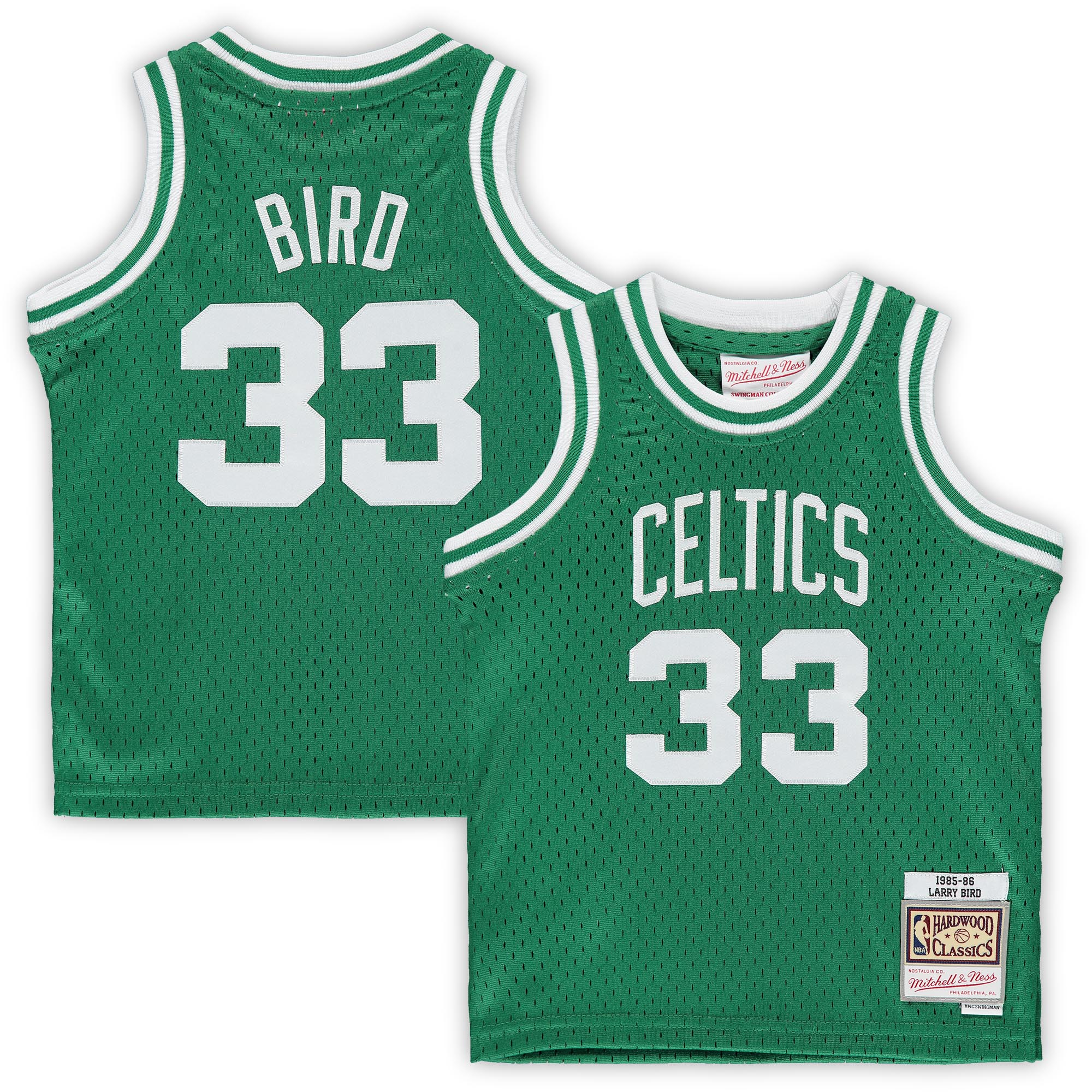 Larry Bird Boston Celtics Mitchell & Ness Infant 1985\/86 Hardwood Classics Retired Player Jersey - Kelly Green