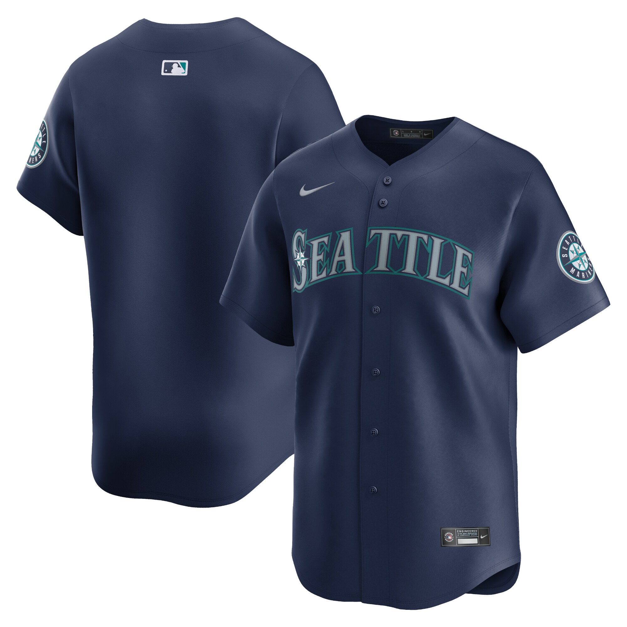 Seattle Mariners  Road Limited Jersey\u00c2\u00a0\u00e2\u20ac\u201c Navy