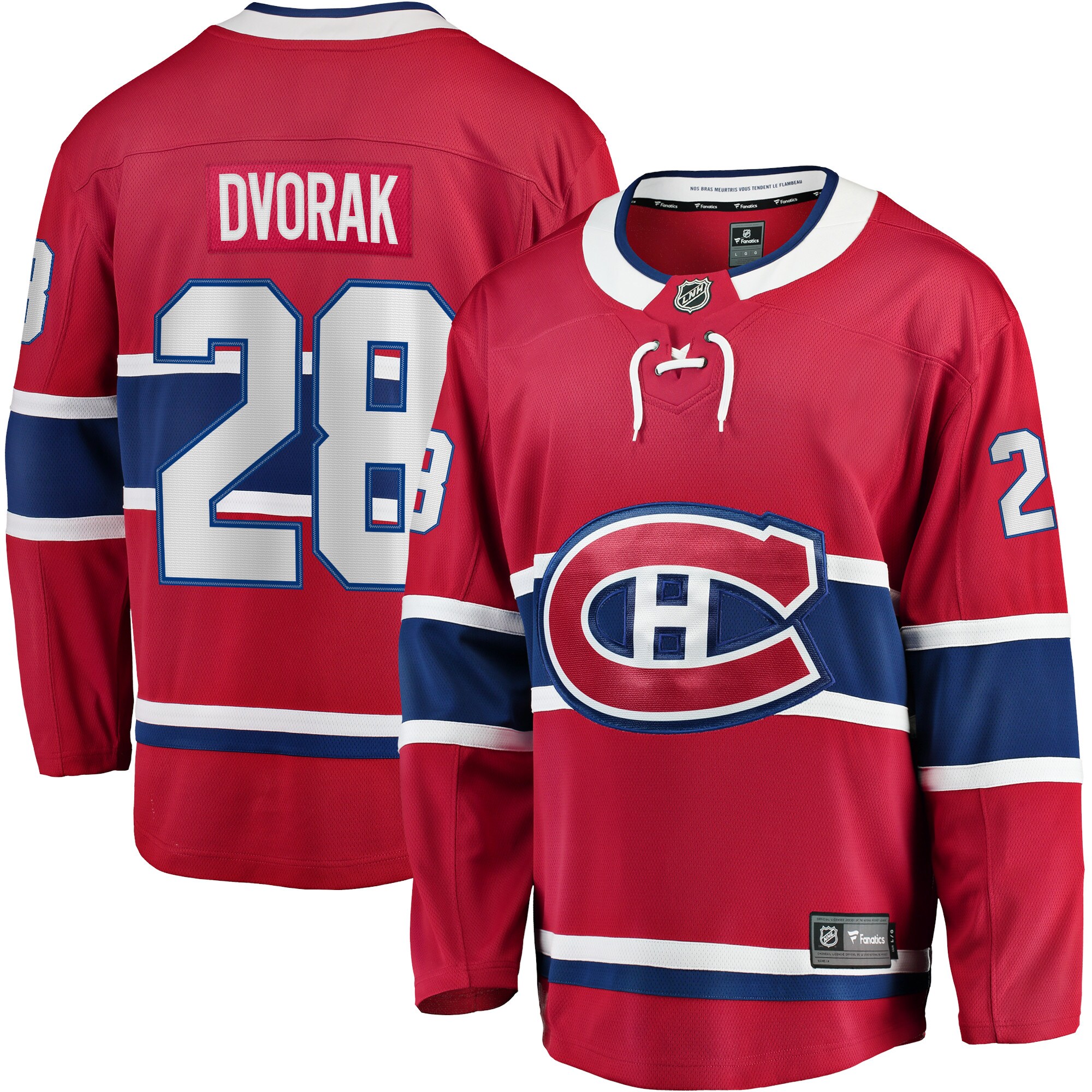 Christian Dvorak Montreal Canadiens Fanatics Home Breakaway Player Jersey - Red