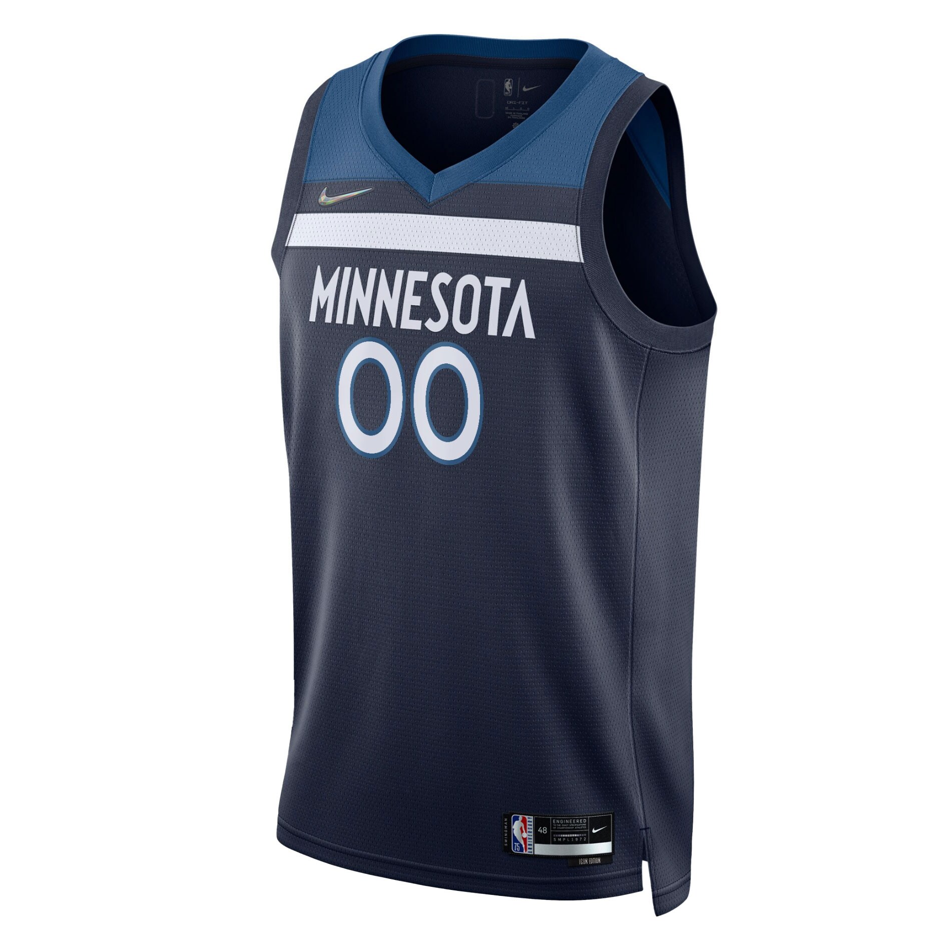 Minnesota Timberwolves  2021\/22 Diamond Swingman Custom Jersey - Icon Edition - Navy