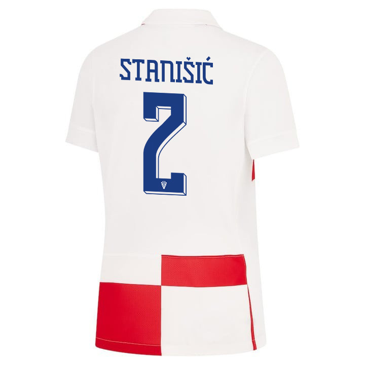 Josip Stanišić 2 Croatia National Team 2024 Home WOMEN Jersey - White