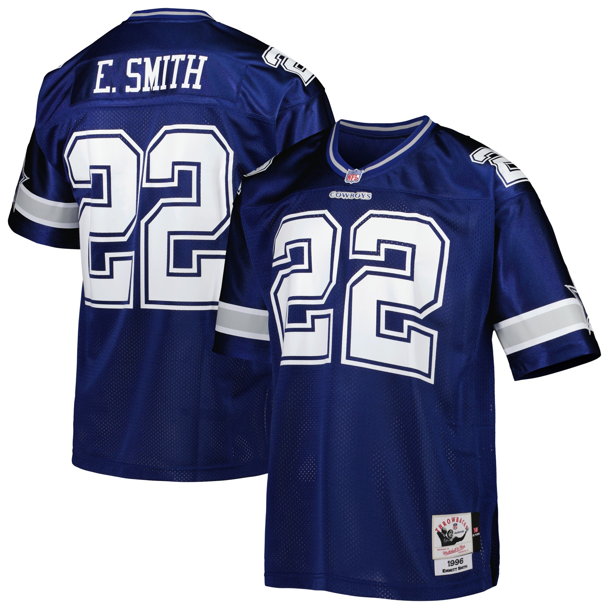 Emmitt Smith Dallas Cowboys 1996 Mitchell & Ness Authentic Throwback Retired Player Jersey - Navy