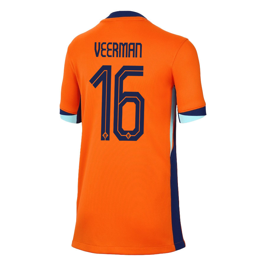 Joey Veerman 16 Netherlands National Team 2024/25 Home YOUTH Jersey - Orange