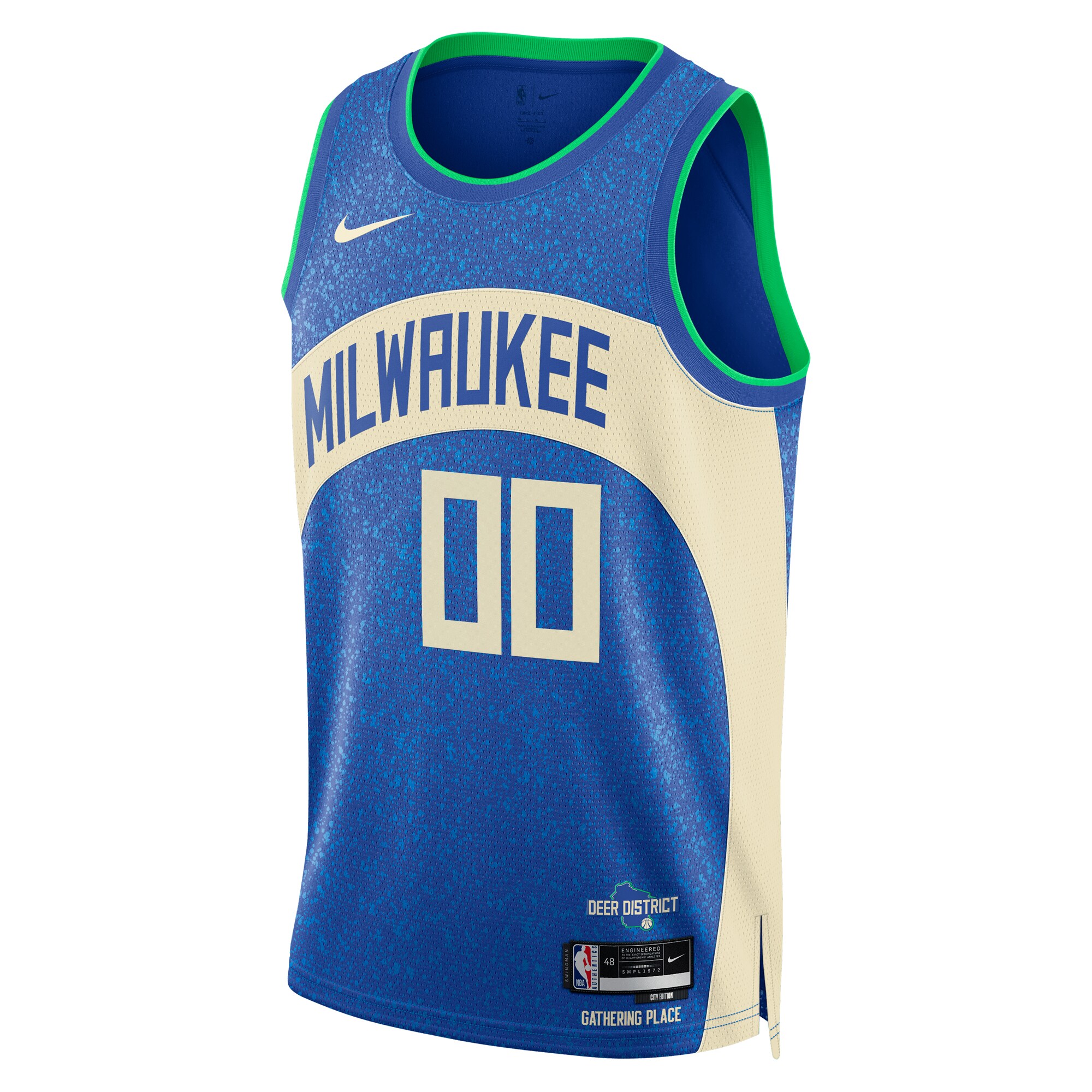 Milwaukee Bucks  Unisex 2023\/24 Custom Swingman Jersey - Royal - City Edition