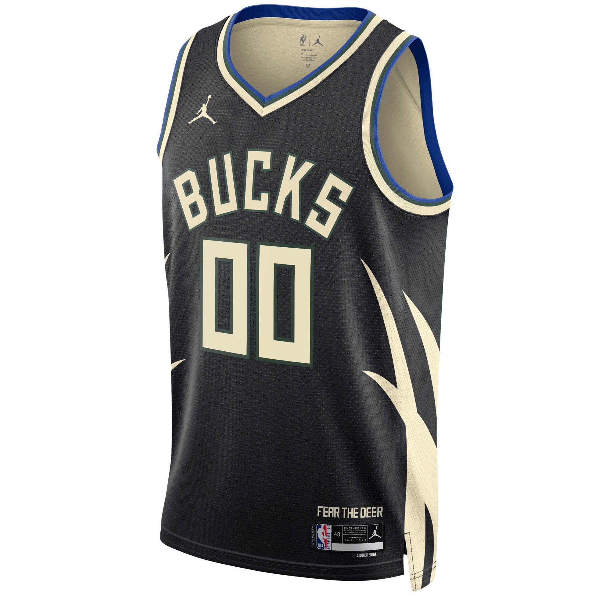Milwaukee Bucks Jordan Brand Unisex 2022\/23 Swingman Custom Jersey - Statement Edition - Black