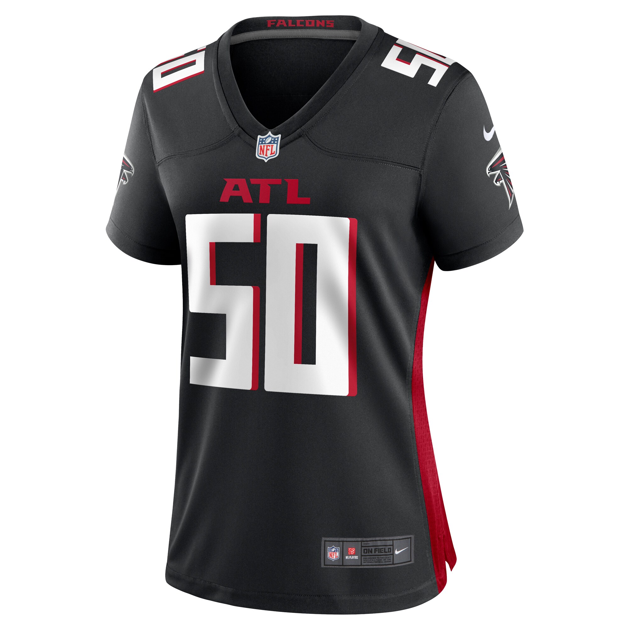 Tae Davis Atlanta Falcons  Women's Team Game Jersey -  Black