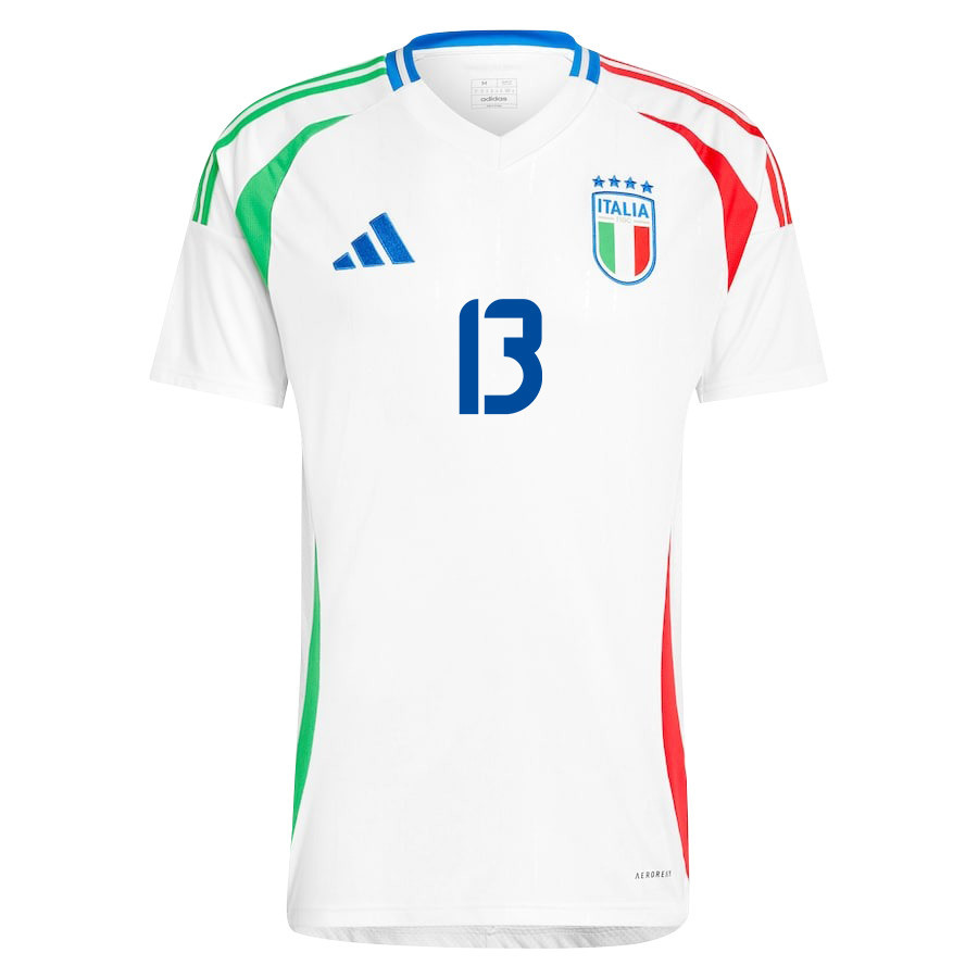 Matteo Darmian 13 Italy National Team 2024/25 Away Men Jersey - White