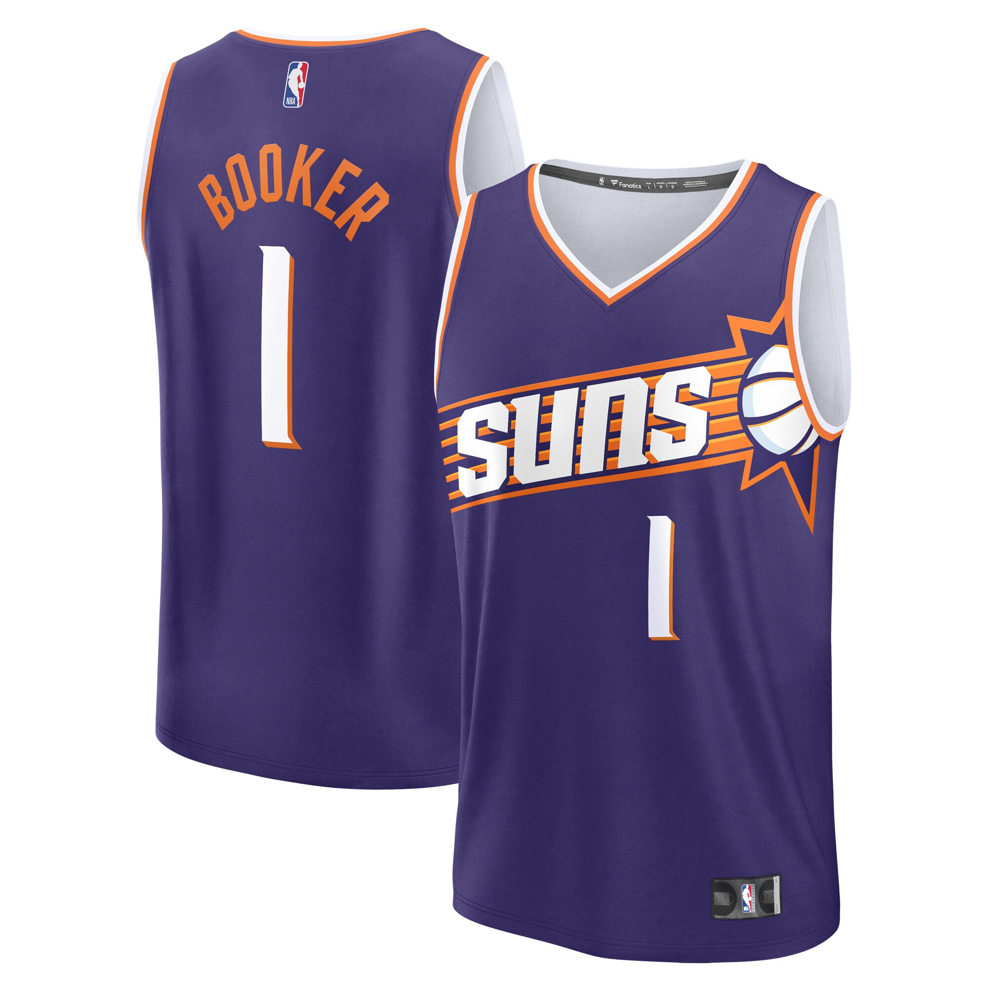 Devin Booker Phoenix Suns Fanatics Youth Fast Break Replica Player Jersey - Icon Edition - Purple