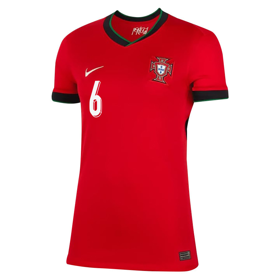 João Palhinha 6 Portugal National Team 2024/25 Home WOMEN Jersey - Red