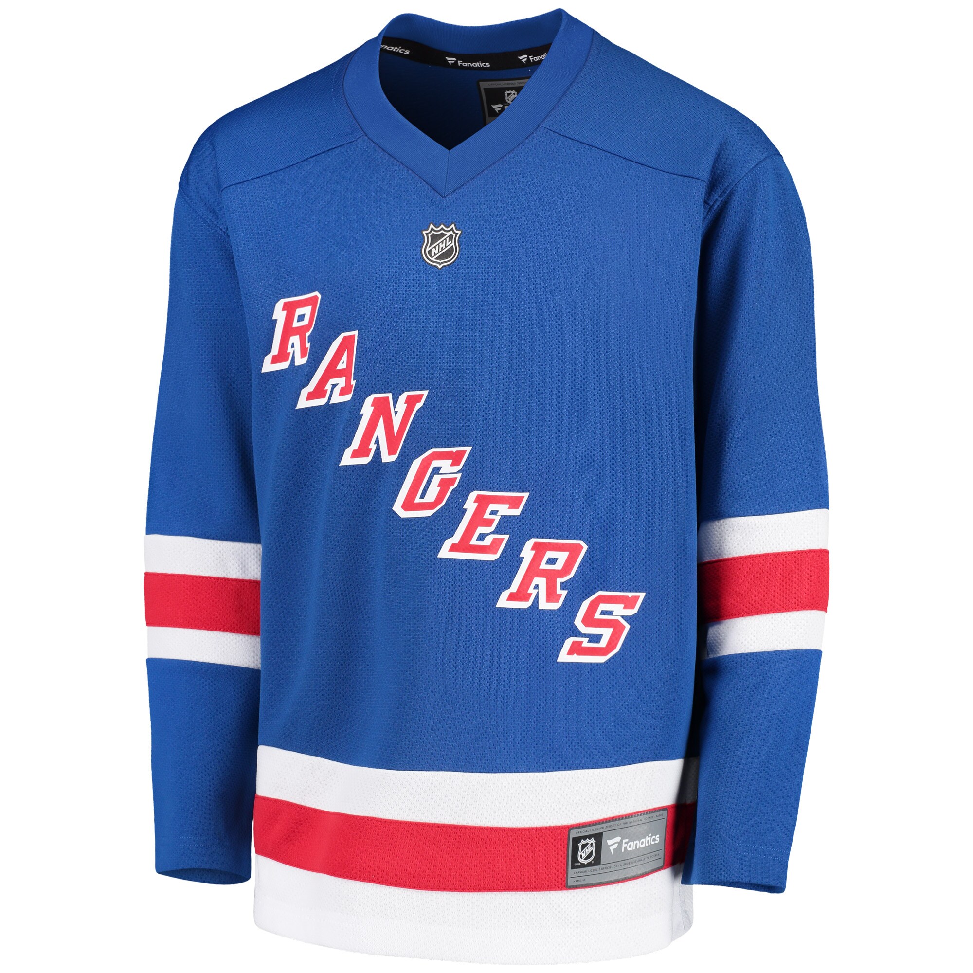 New York Rangers Fanatics Youth Home Replica Blank Jersey - Royal