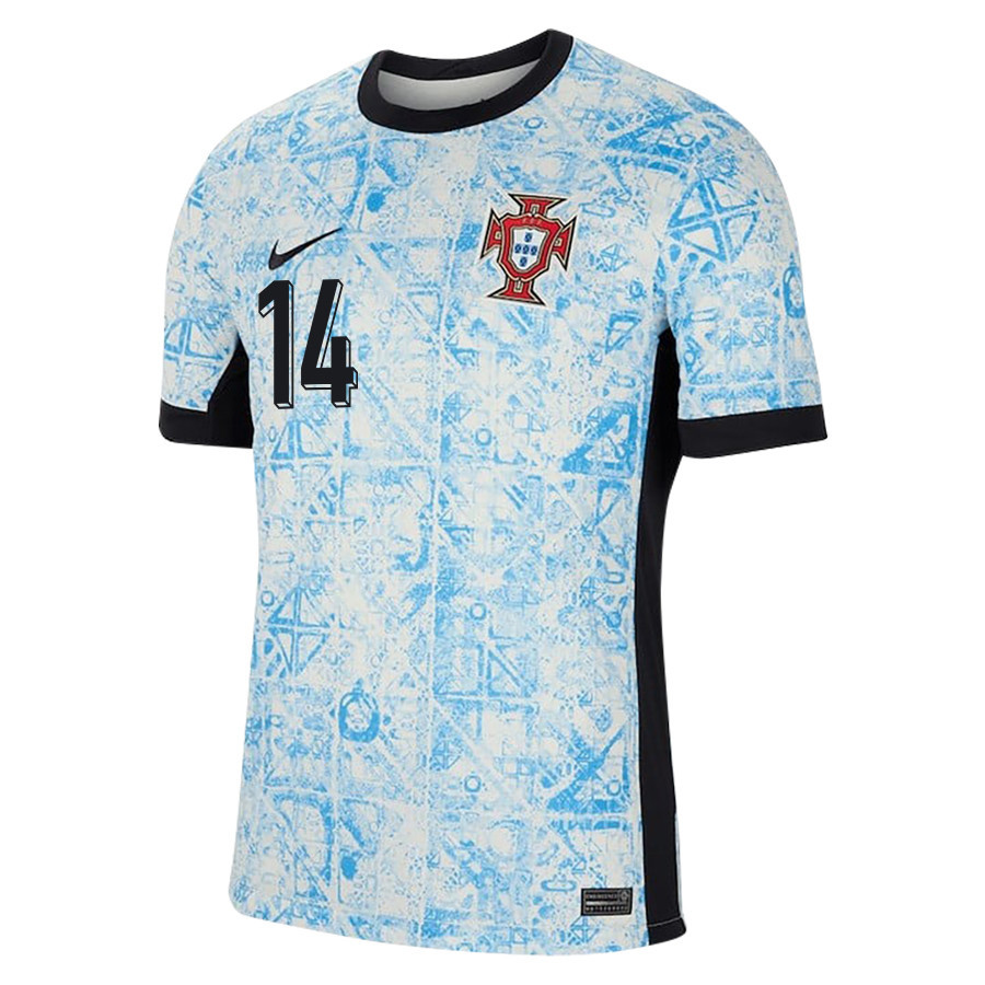 Gonçalo Inácio 14 Portugal National Team 2024/25 Away Men Jersey - Cream/Blue