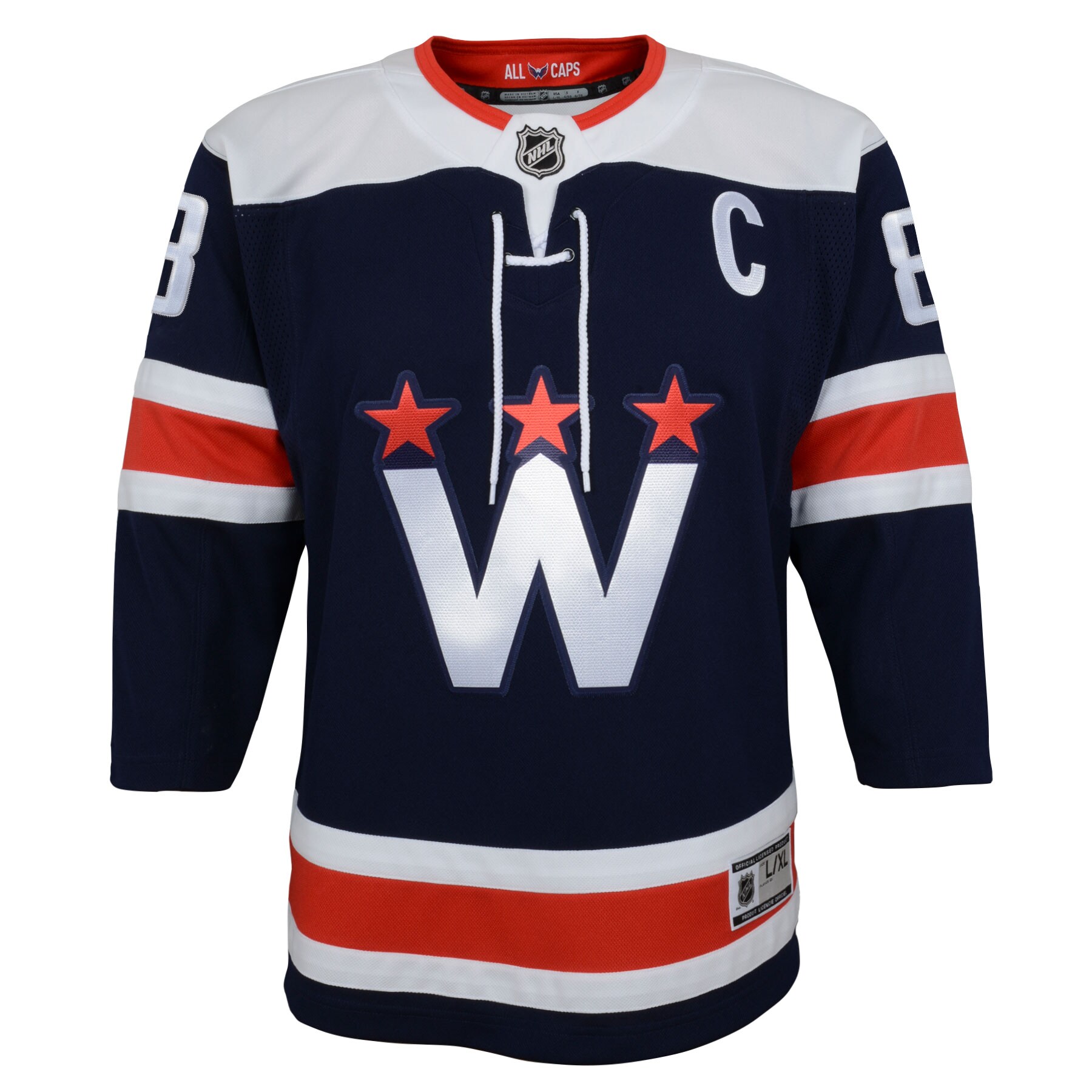 Alexander Ovechkin Washington Capitals Youth 2020\/21 Alternate Premier Player Jersey - Navy
