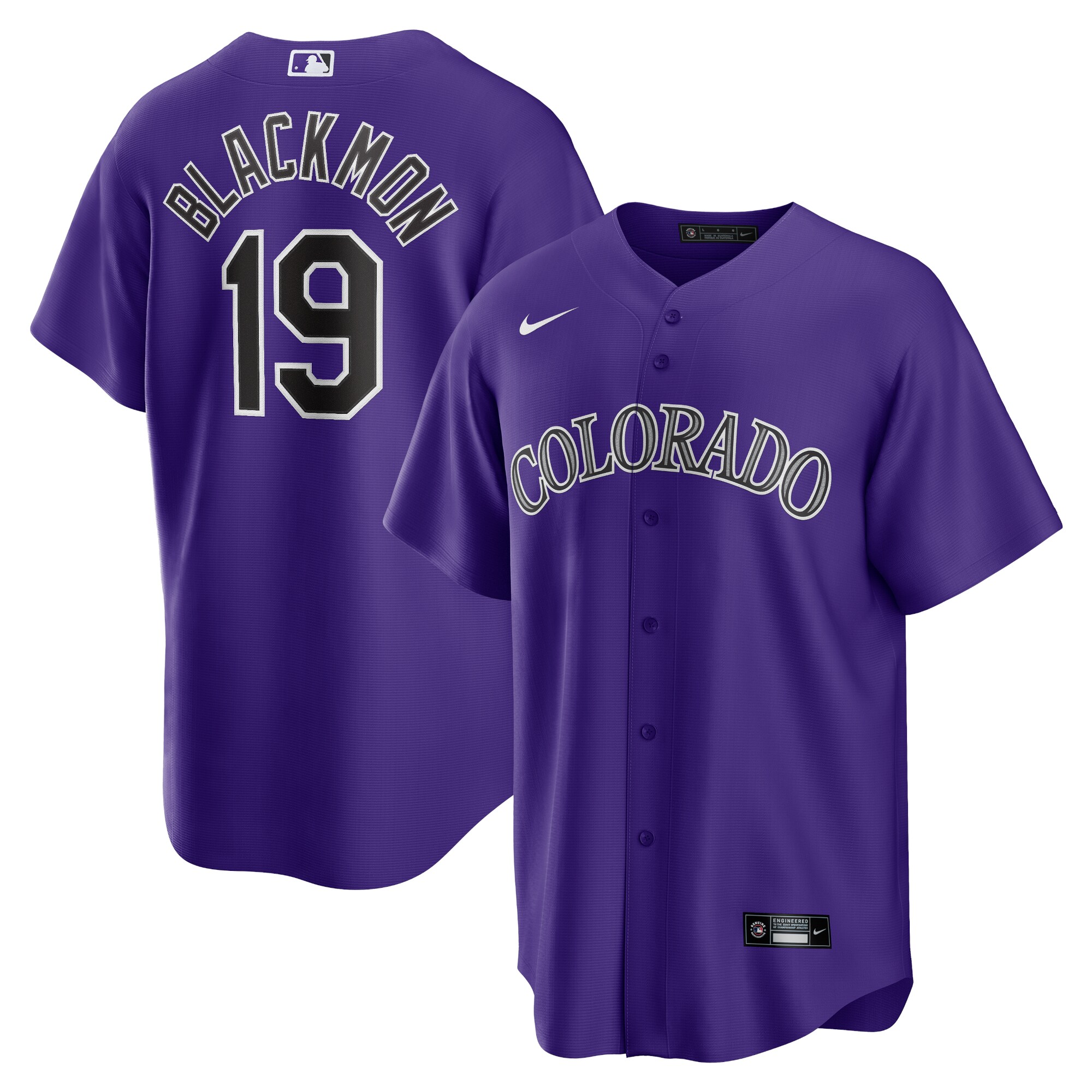 Charlie Blackmon Colorado Rockies  Alternate Replica Player Name Jersey - Purple