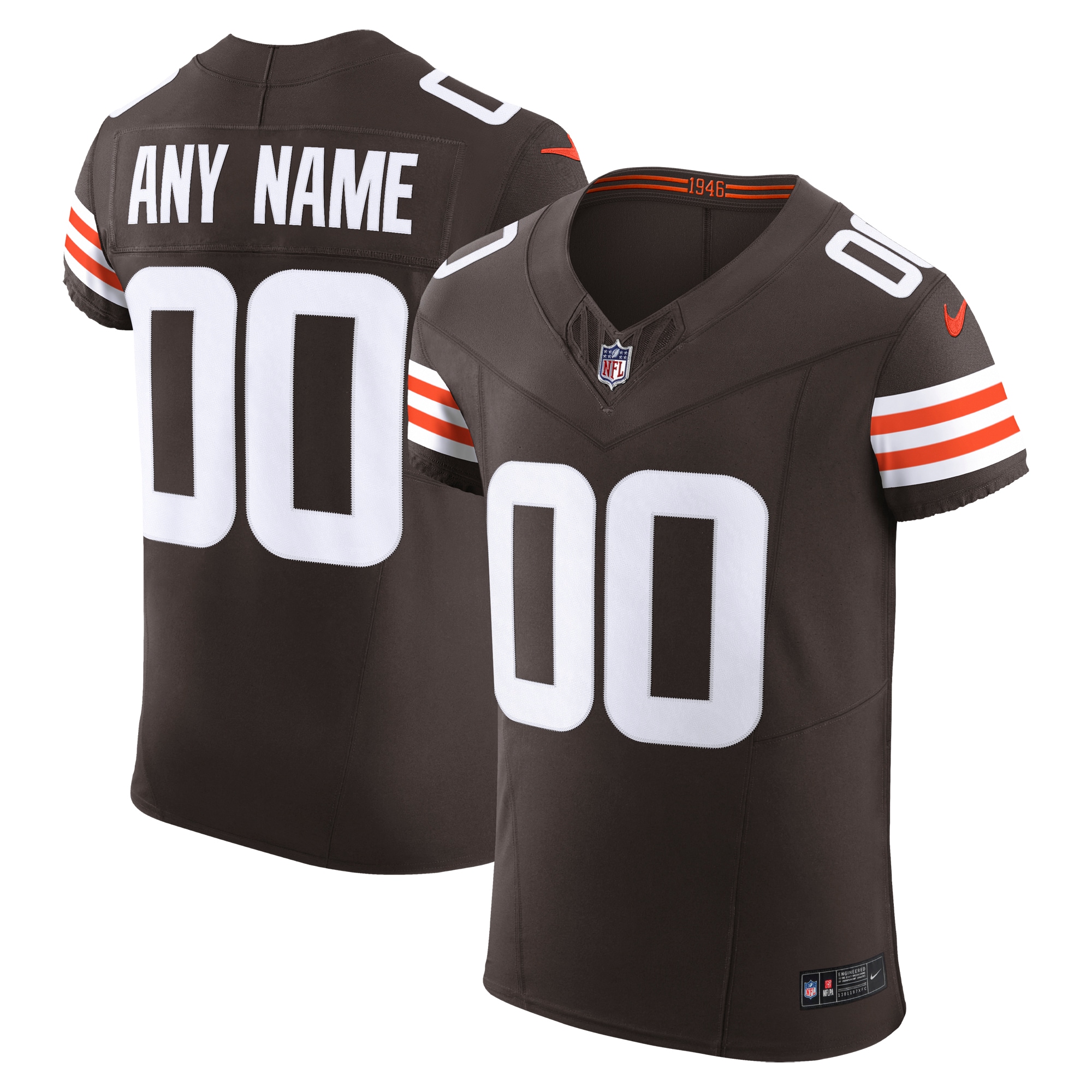 Cleveland Browns  Vapor F.U.S.E. Elite Custom Jersey - Brown