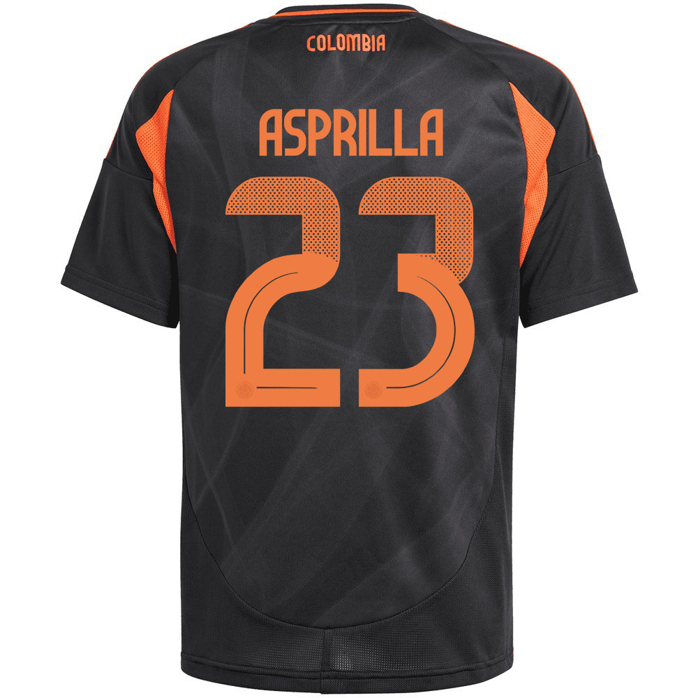 Yaser Asprilla 23 Colombia National Team 2024/25 Away YOUTH Jersey - Black