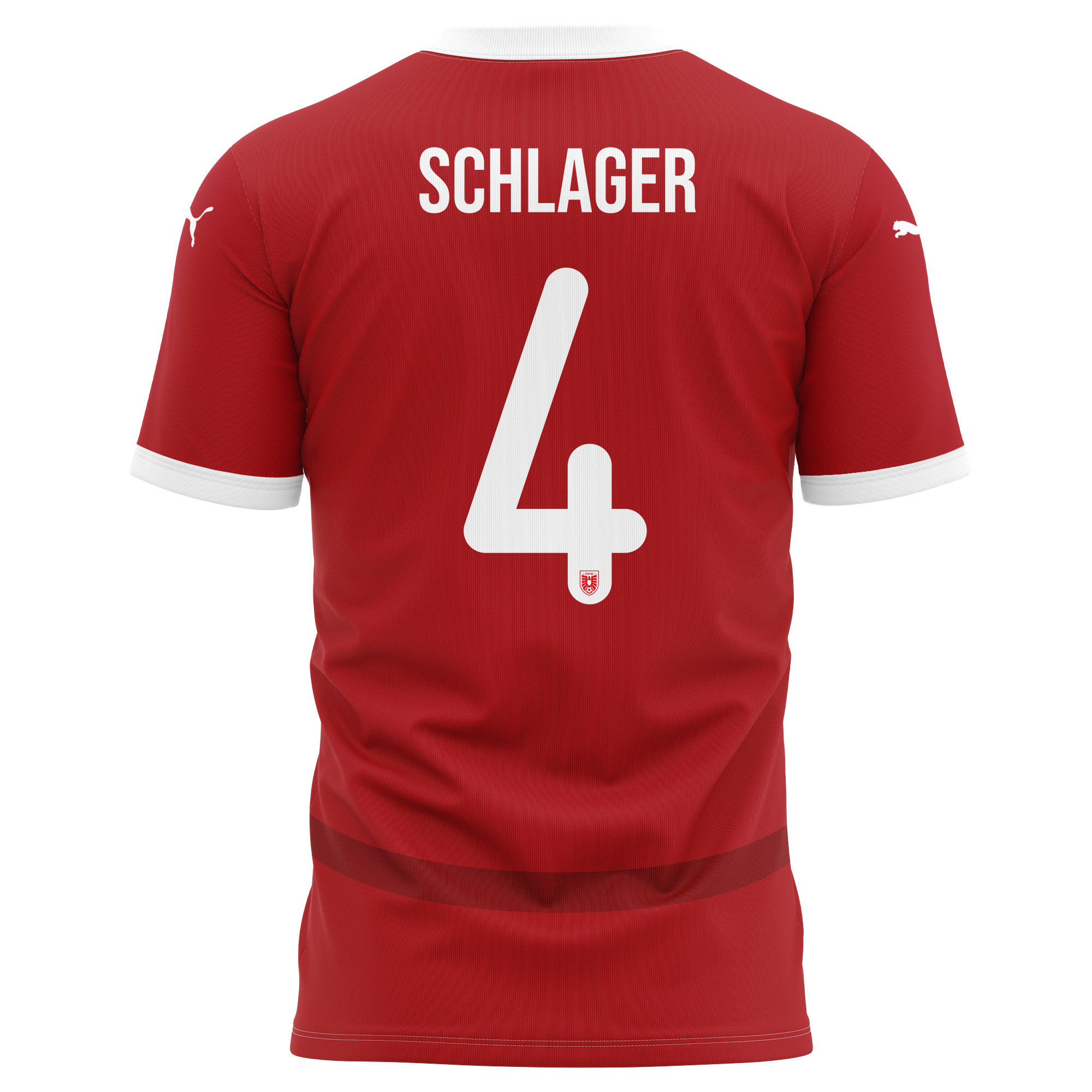 Xaver Schlager 4 Austria National Team 2024/25 Home Kits AOP T-shirt - Red