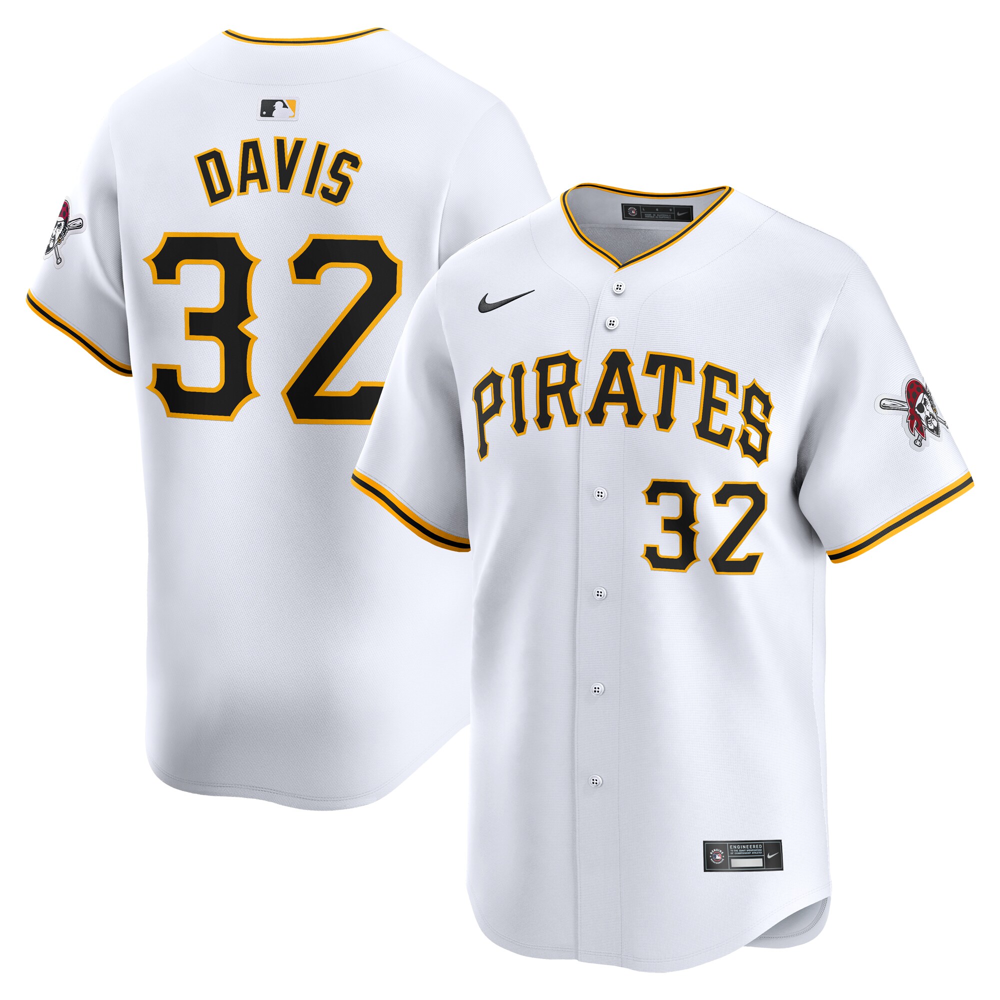 Henry Davis Pittsburgh Pirates  Home Limited Player Jersey\u00c2\u00a0\u00e2\u20ac\u201c White
