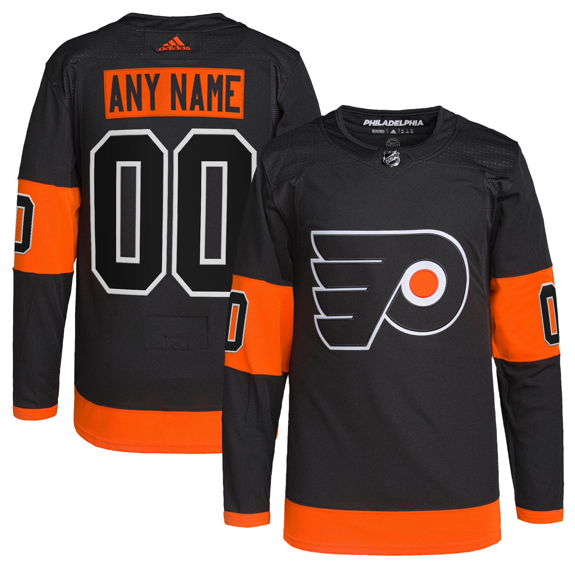 Philadelphia Flyers adidas  Alternate  Primegreen Authentic Custom Jersey - Black