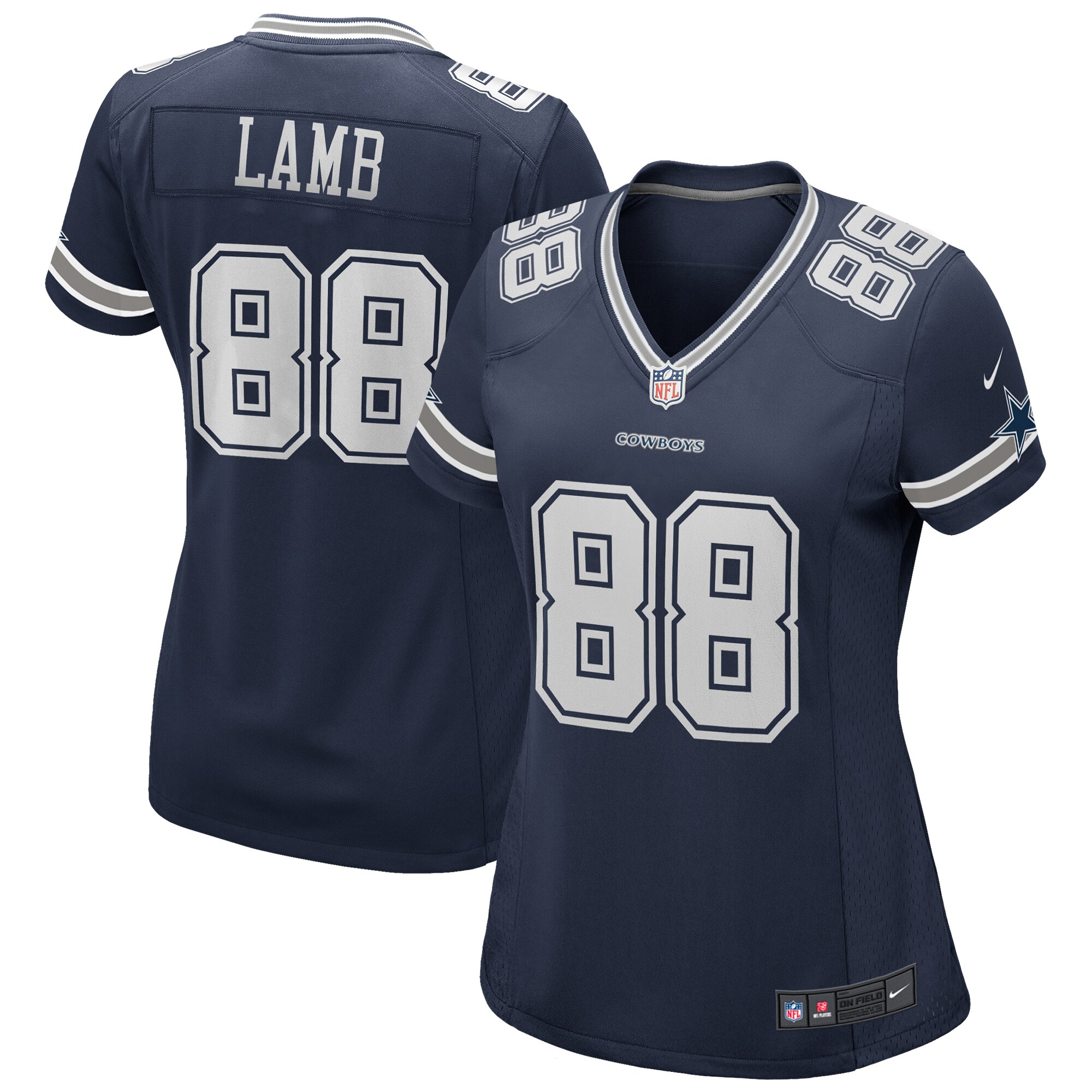 CeeDee Lamb Dallas Cowboys  Women's Game Jersey - Navy