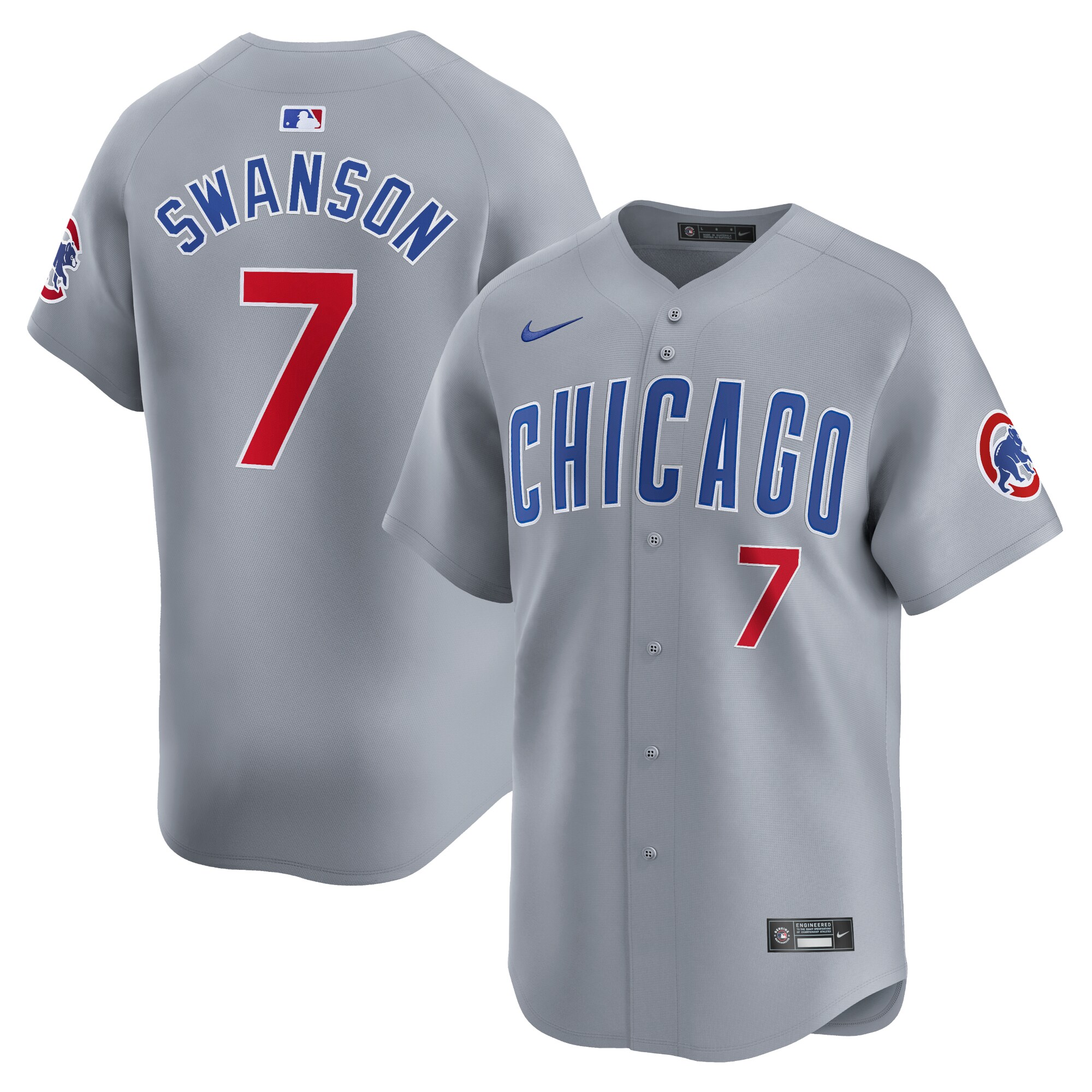 Dansby Swanson Chicago Cubs  Road Limited Player Jersey\u00c2\u00a0\u00e2\u20ac\u201c Gray
