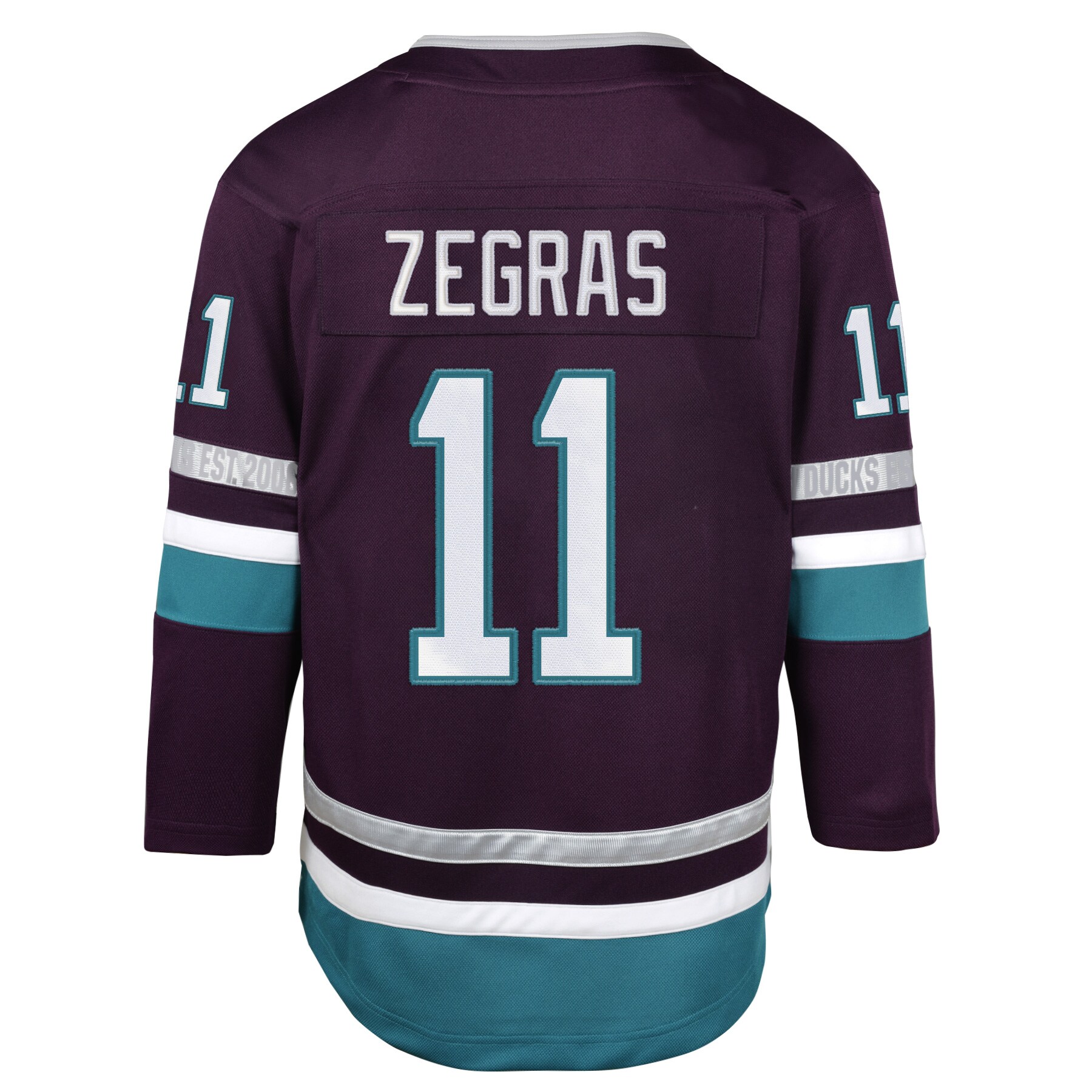 Trevor Zegras Anaheim Ducks Youth 30th Anniversary Premier Player Jersey\u00c2\u00a0\u00e2\u20ac\u201c Purple